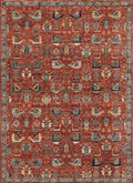 5x7 Ft Hand Knotted Red Serapi Rug - Ghazni Wool Oriental Rug
