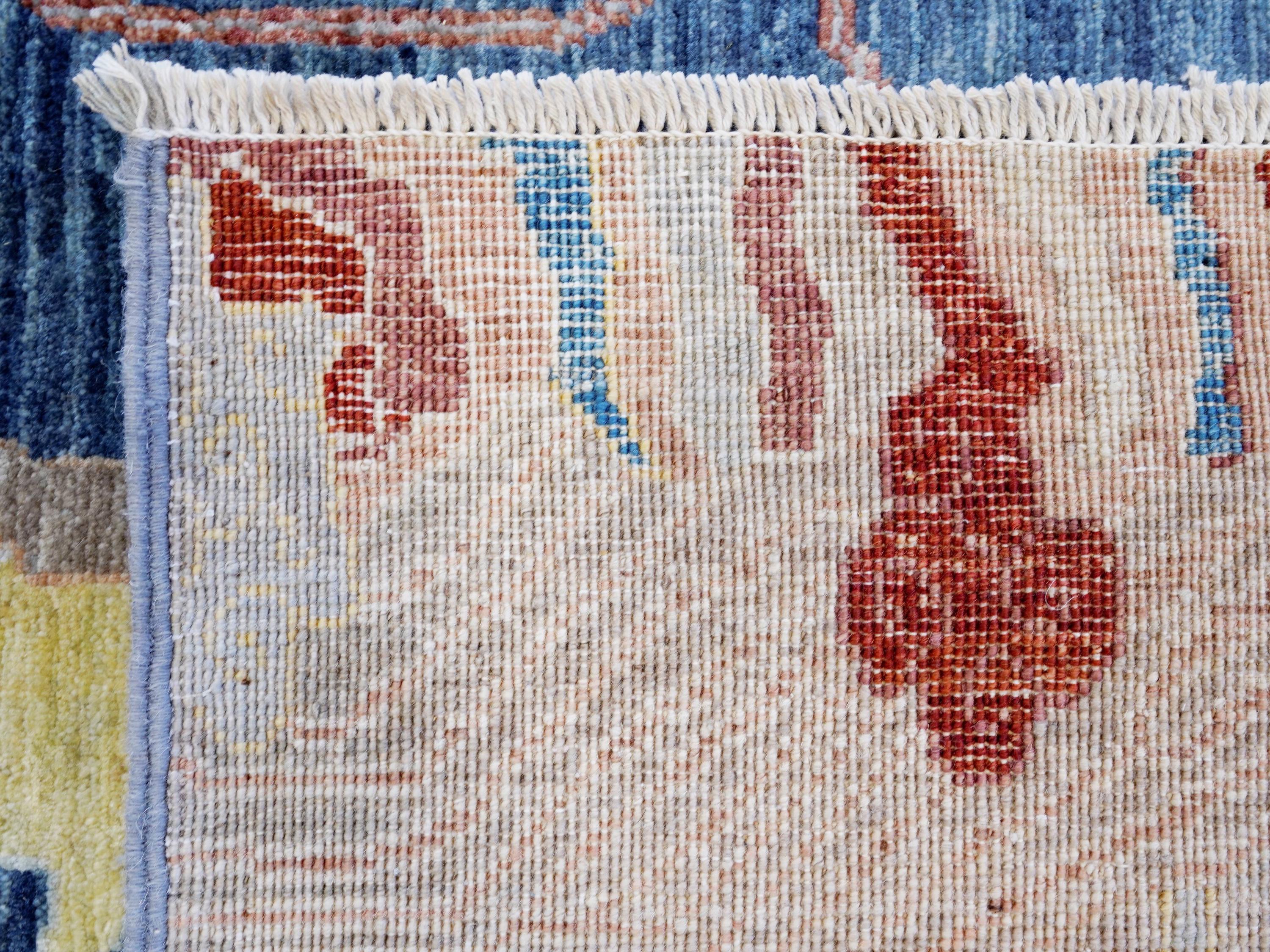9x12 Ft Blue Dragon Rug - Afghan Oriental Area Rug