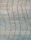 4x6 Ft Blue & Brown Moroccan Rug - Hand Knotted Wool Area Rug