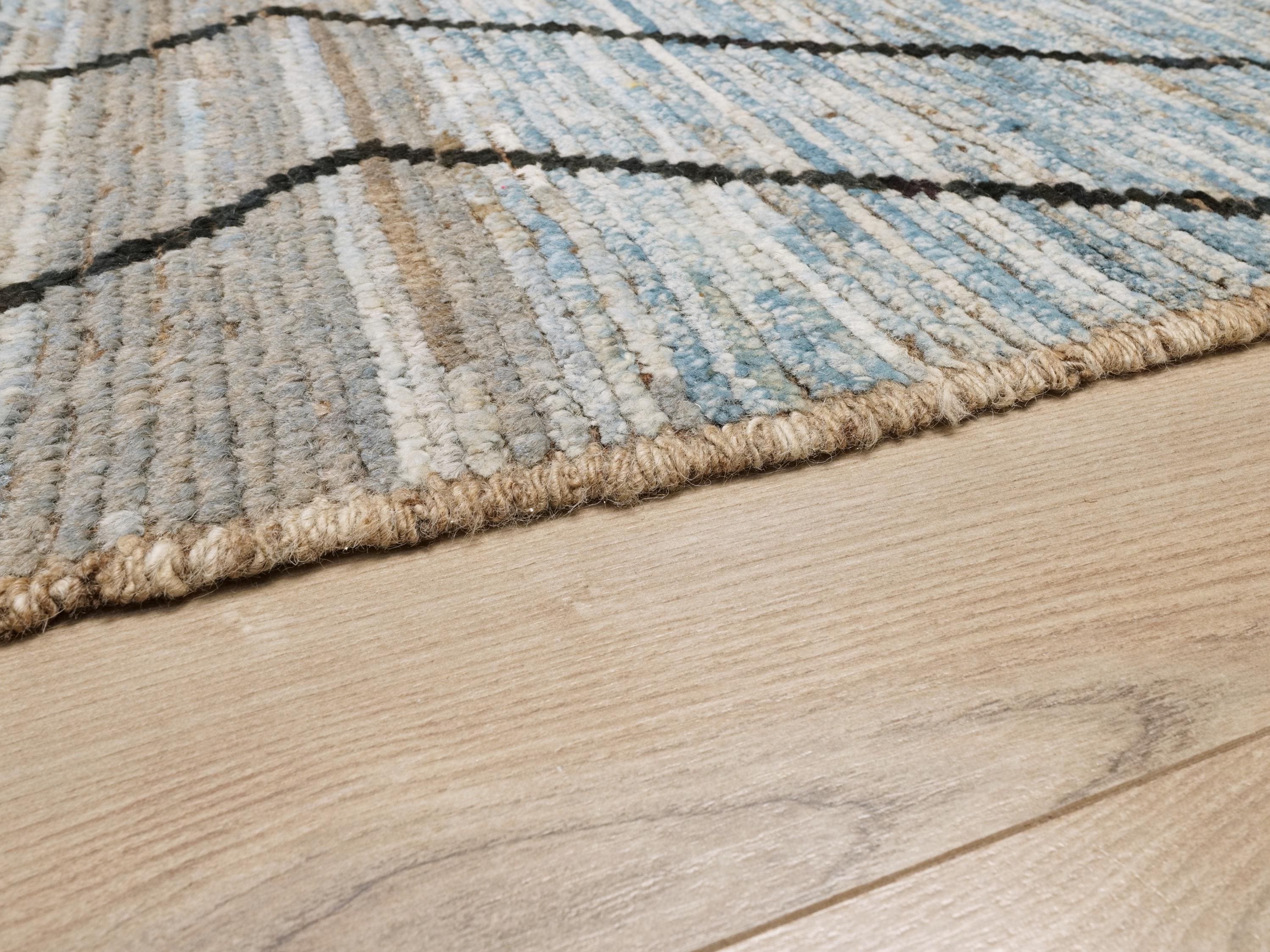 6x9 Ft Light Blue Moroccan Rug - Afghan Handmade Area Rug