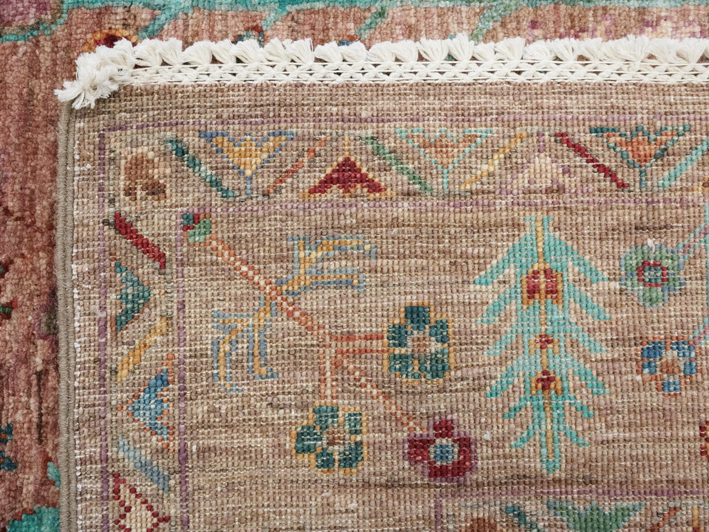 5x7 Ft Pink Serapi Rug - Hand Knotted Oriental Floral Rug