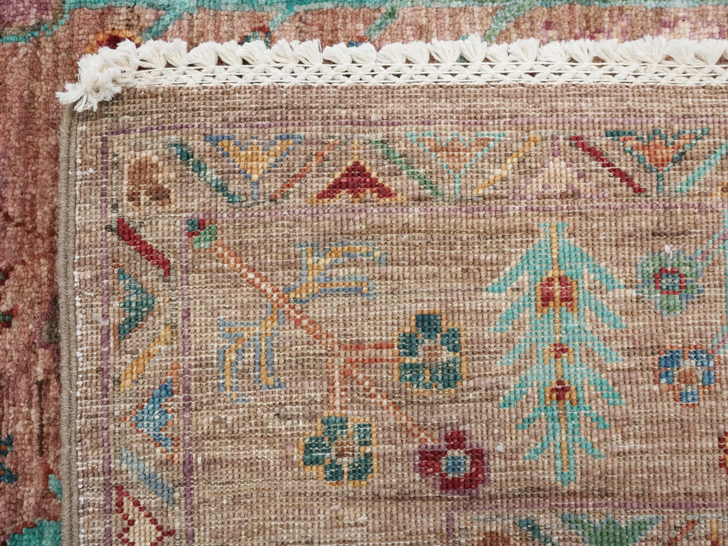 5x7 Ft Pink Serapi Rug - Hand Knotted Oriental Floral Rug