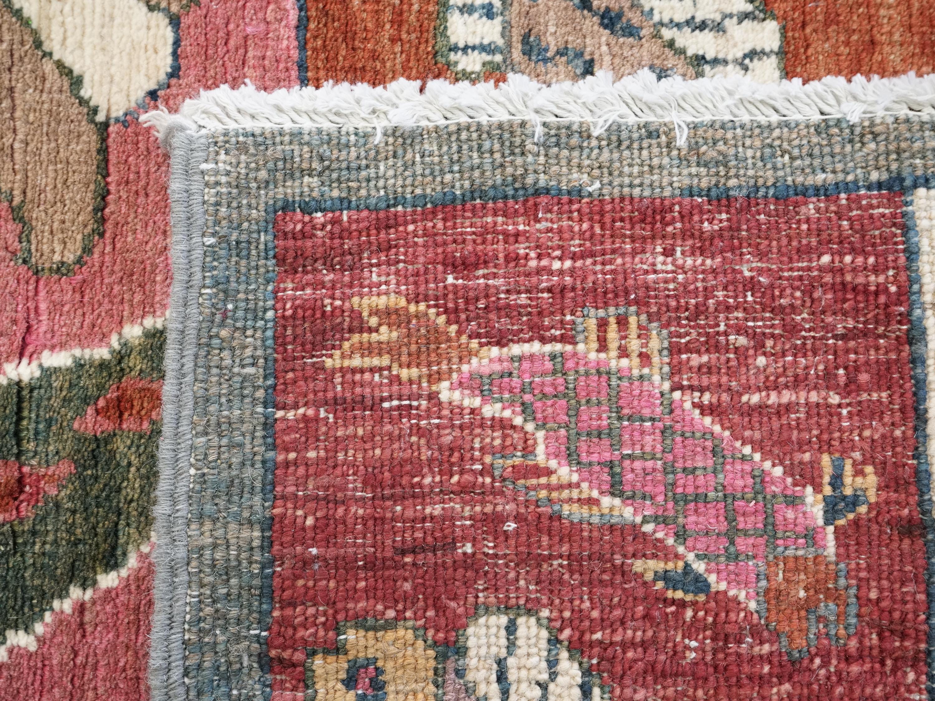 14 Ft Fish Runner Rug - Handmade Wool Runner