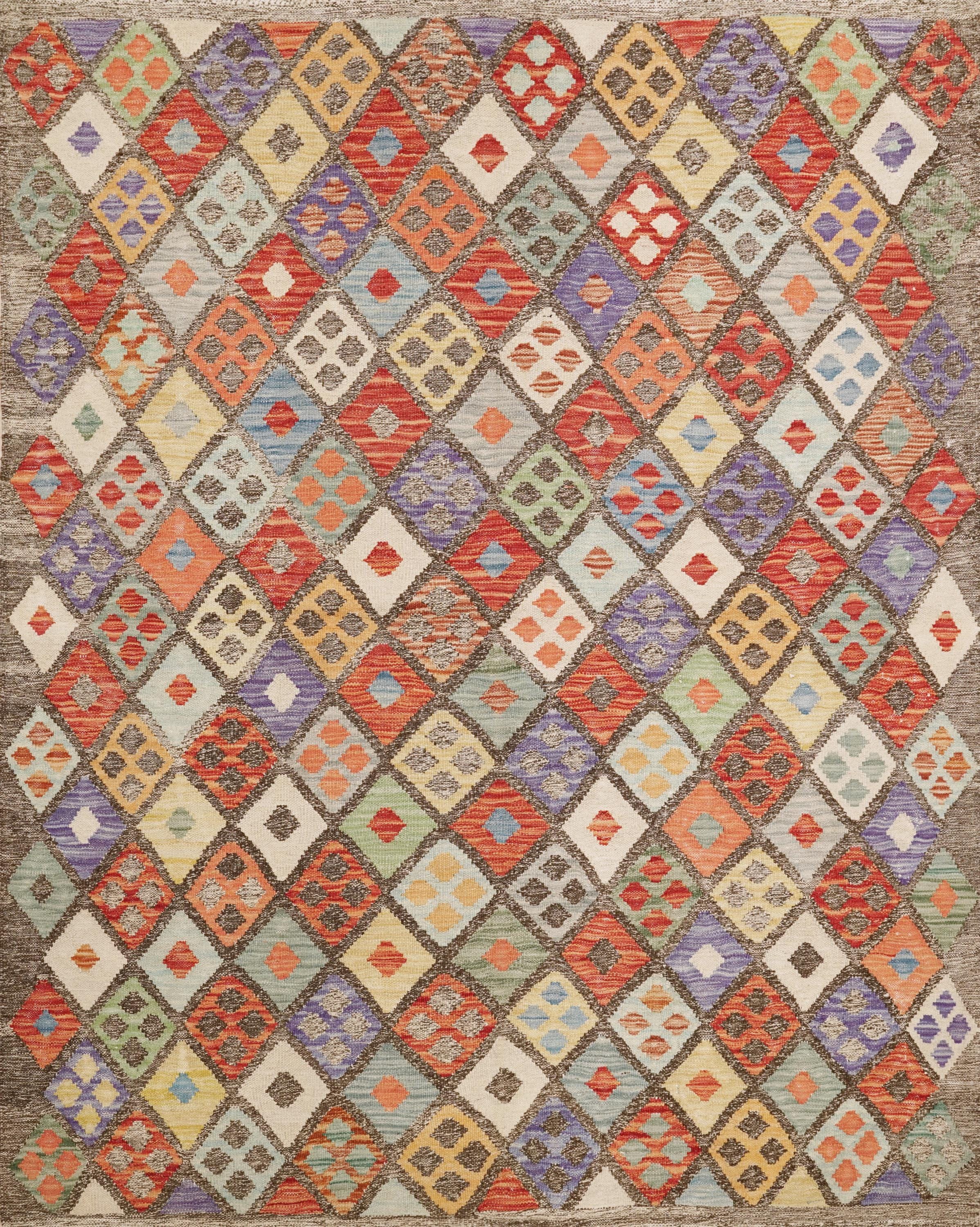 5x6 Ft Colorful Kilim Rug - Traditional Afghan Flat Weave