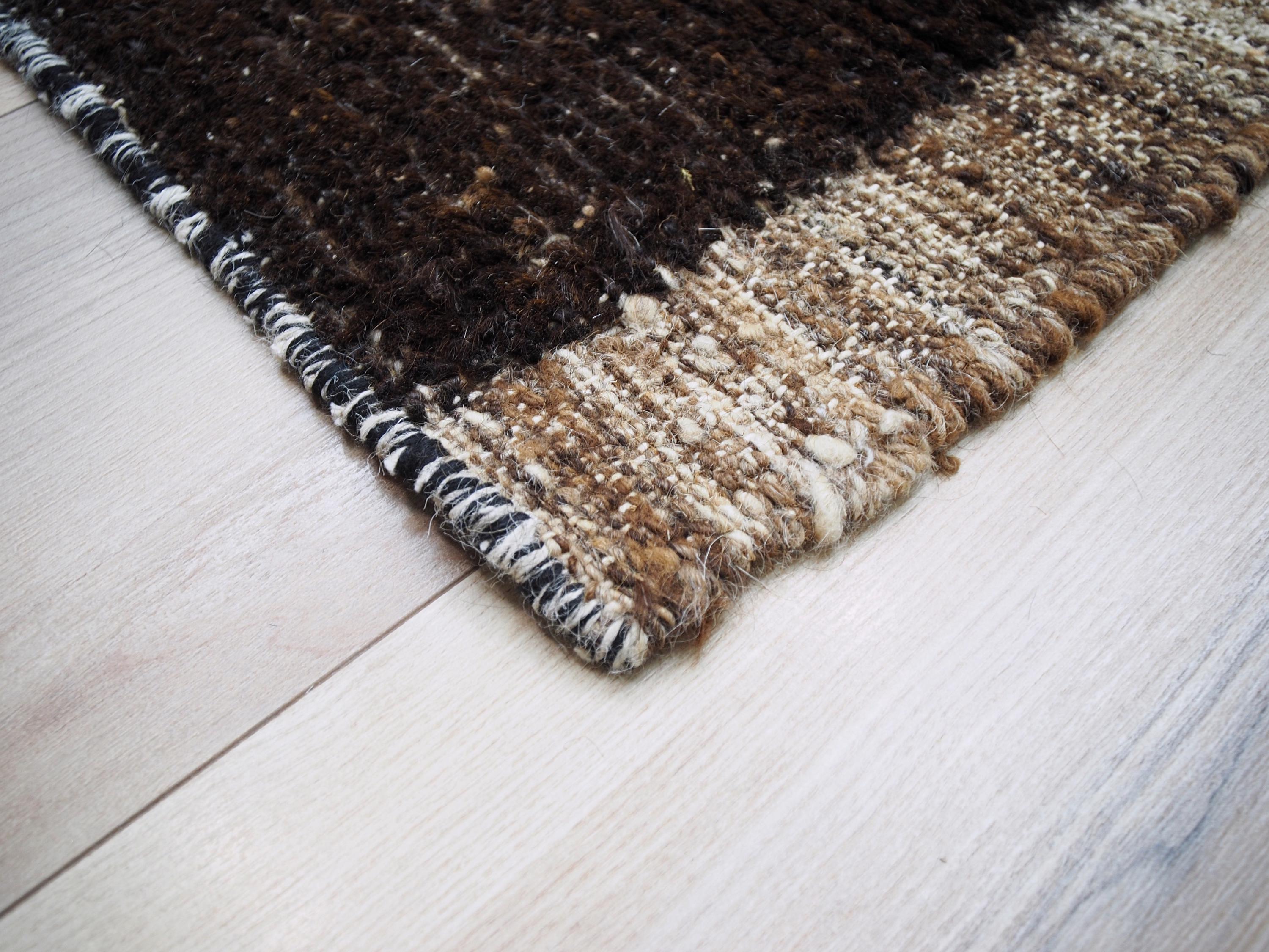 10x12 Ft Dark Brown Moroccan - Goat Hair Area Rug