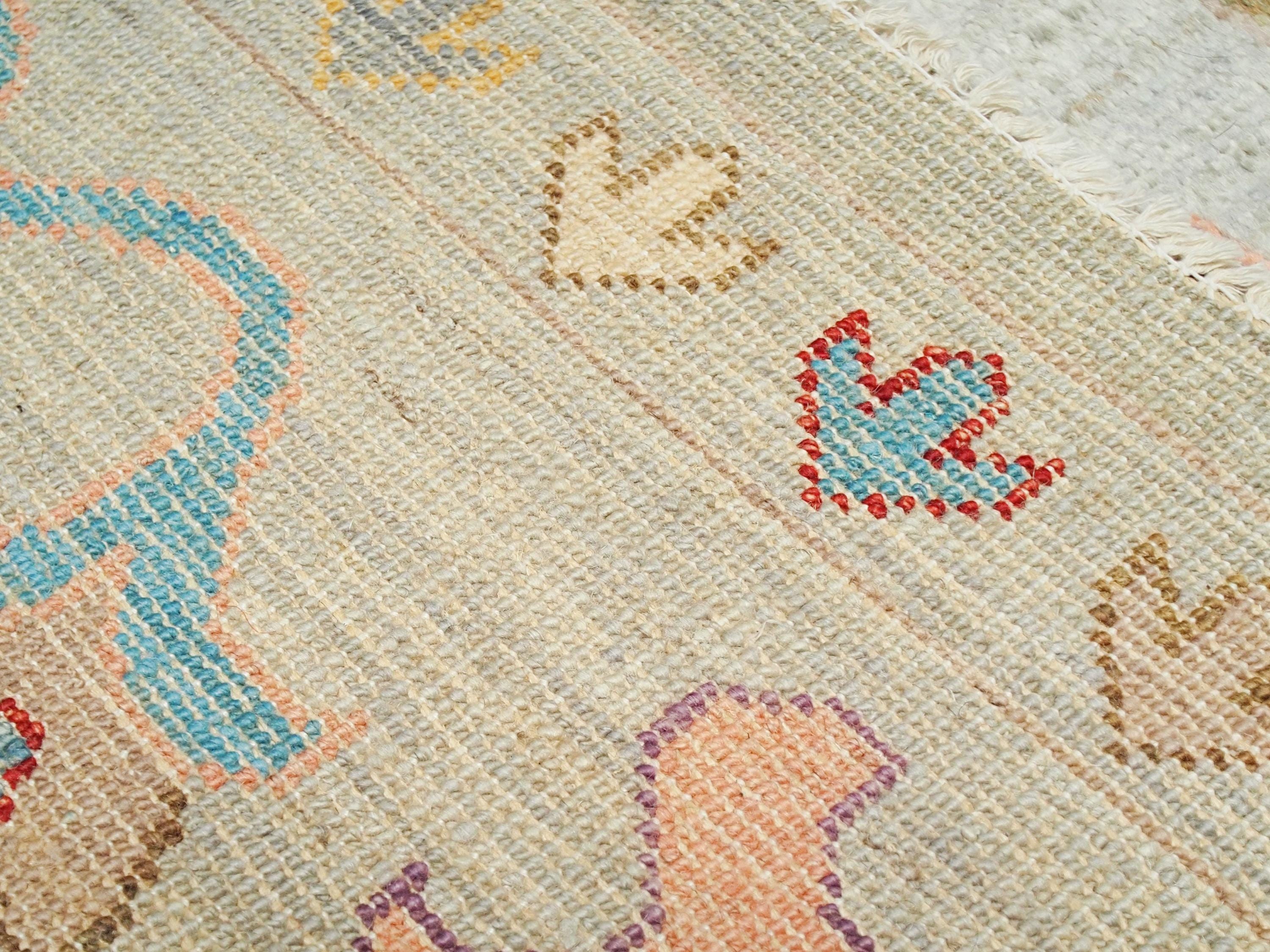 8x10 Ft Colorful Oushak Rug - Afghan Oriental Rug