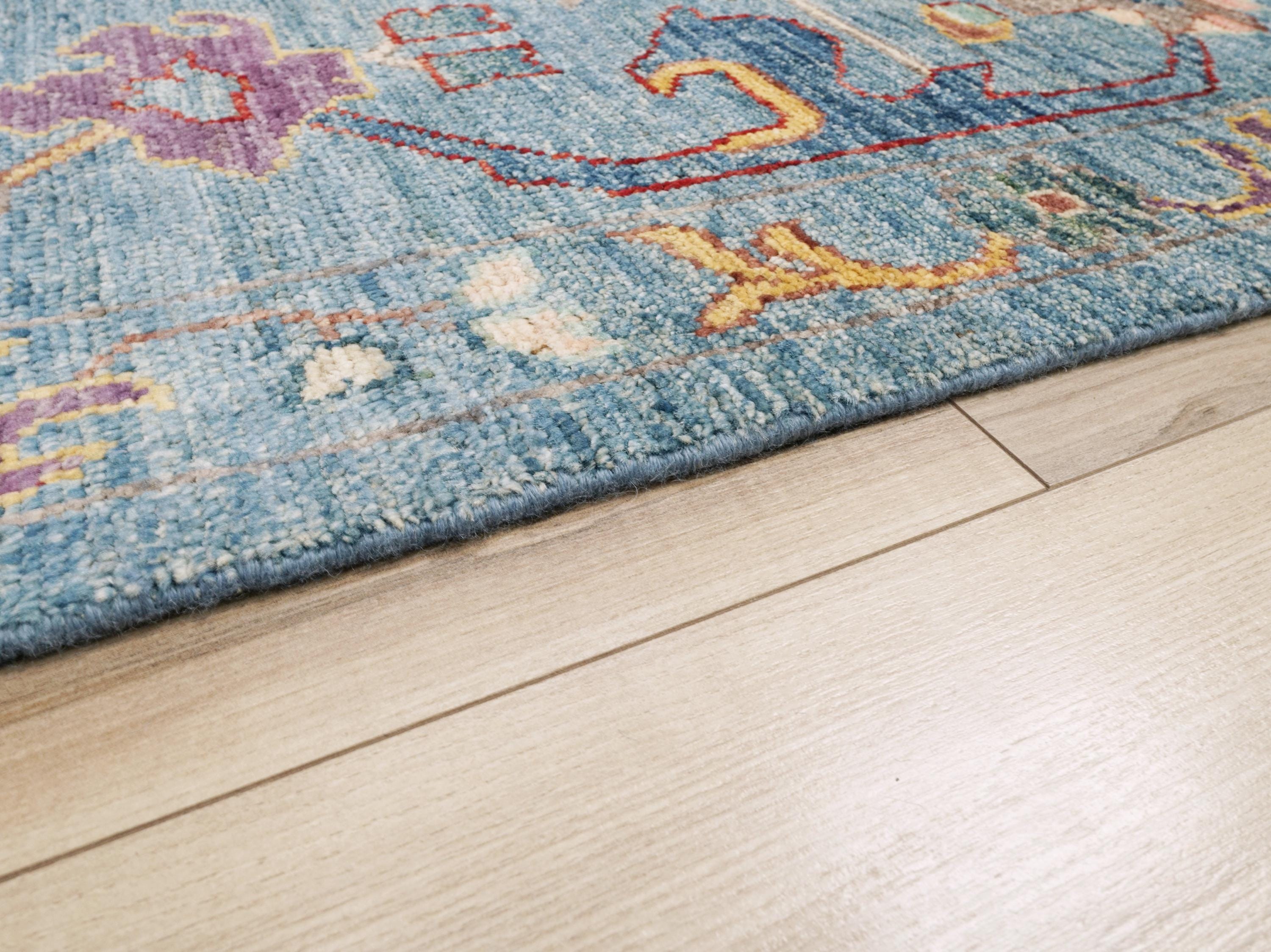 9x12 Ft Light Blue Oushak Rug - Hand Knotted Oriental Rug