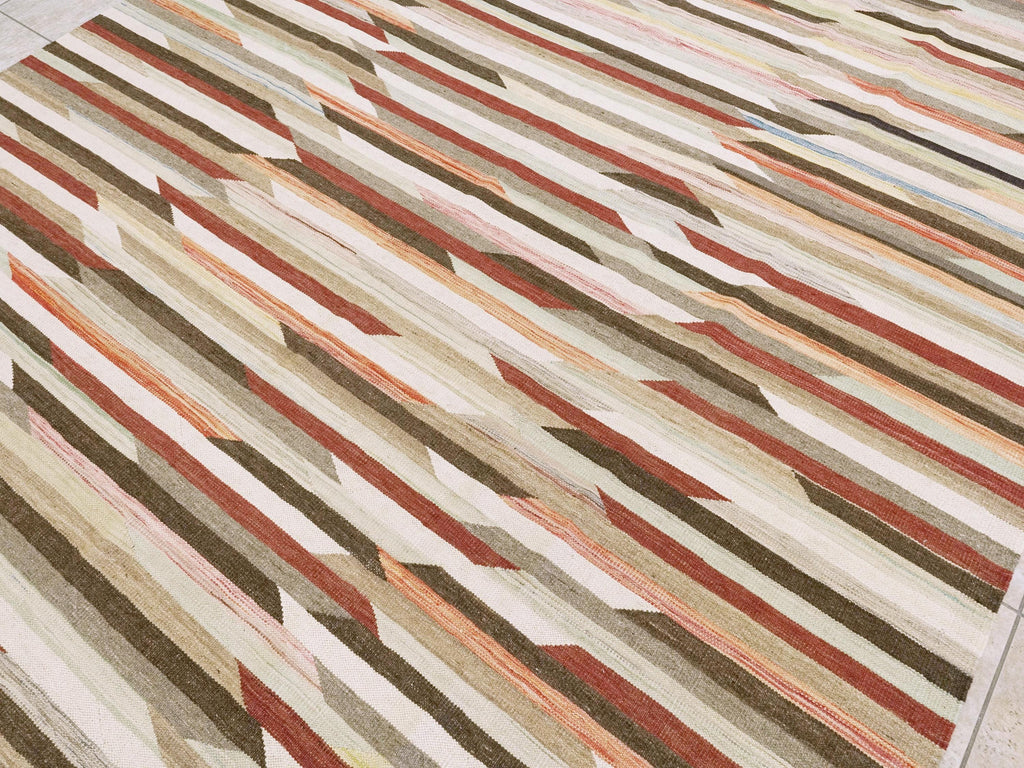 Large 9x12 Kilim Rug – Handwoven Flatweave Wool Area Rug