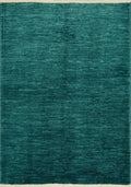 2x3 Ft Green Gabbeh Rug - Hand Knotted Wool Accent Rug