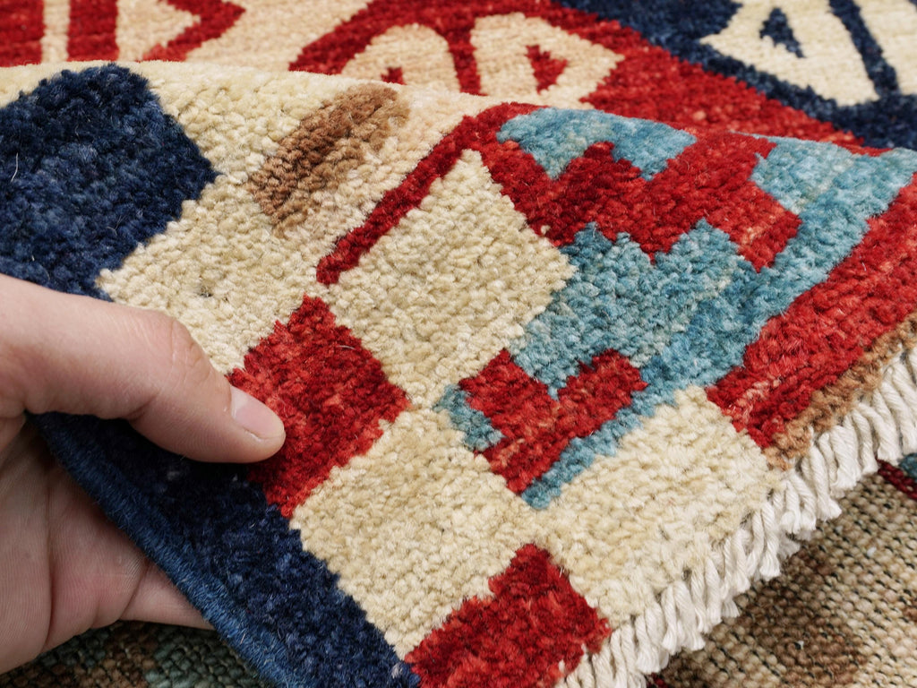 7x10 Ft Red Gabbeh Rug - Hand Knotted Tribal Area Rug