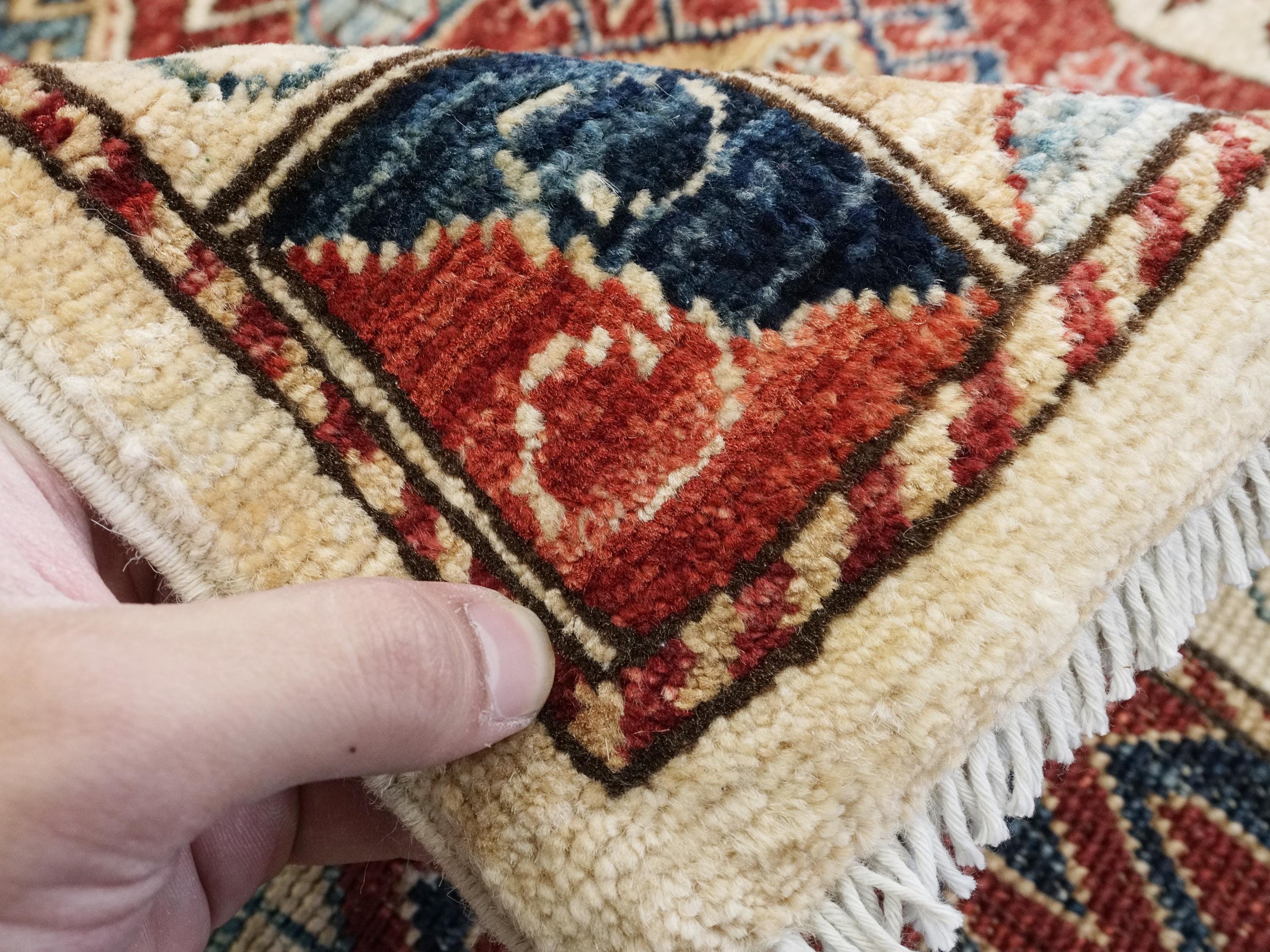 5x8 Ft Red & Beige Heriz Rug - Geometric Oriental Rug
