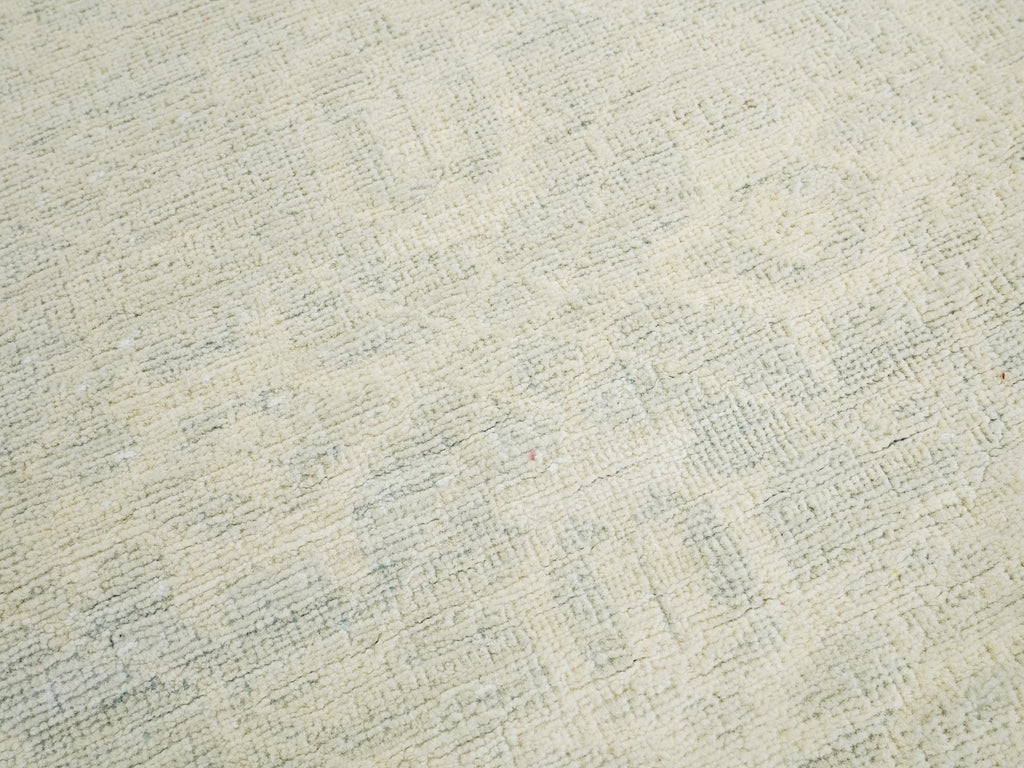 7 Ft Vintage Heriz Runner - Hand Knotted Wool Rug - Beige Persian Style