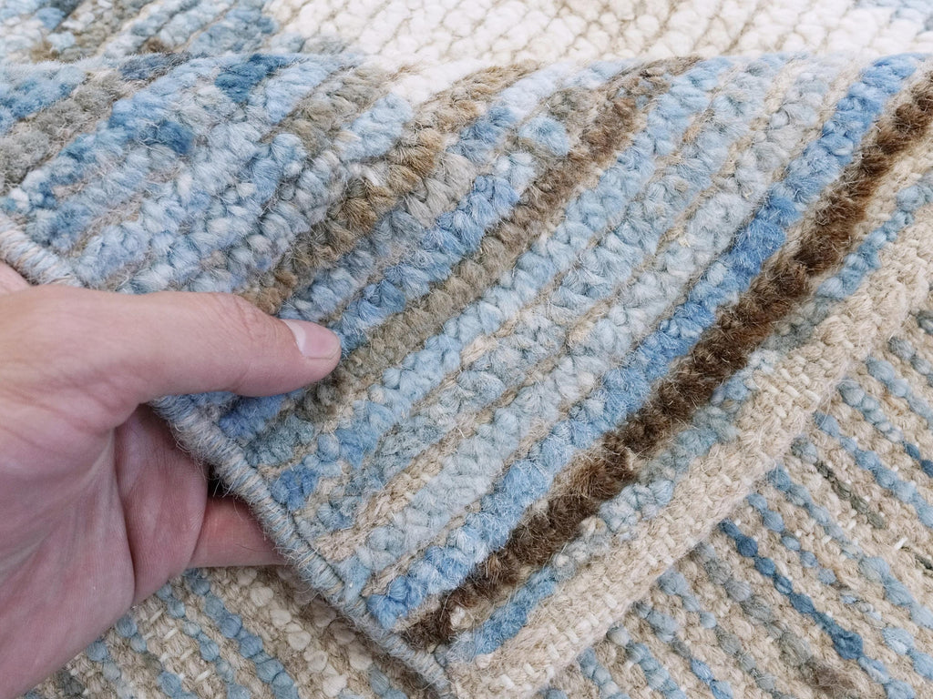 6x9 Ft Blue & White Moroccan Rug - Afghan Handmade Area Rug