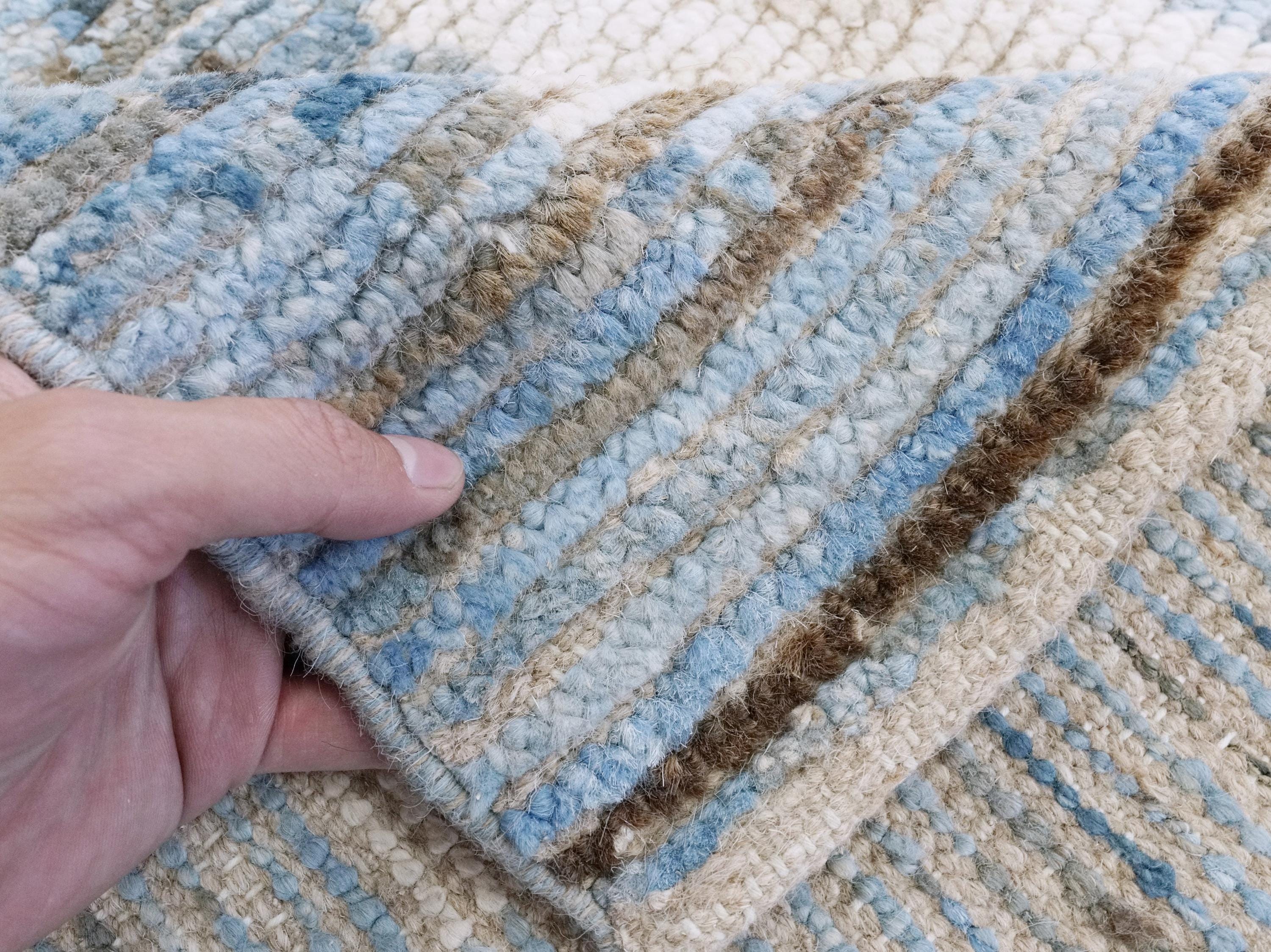 6x9 Ft Blue & White Moroccan Rug - Afghan Handmade Area Rug