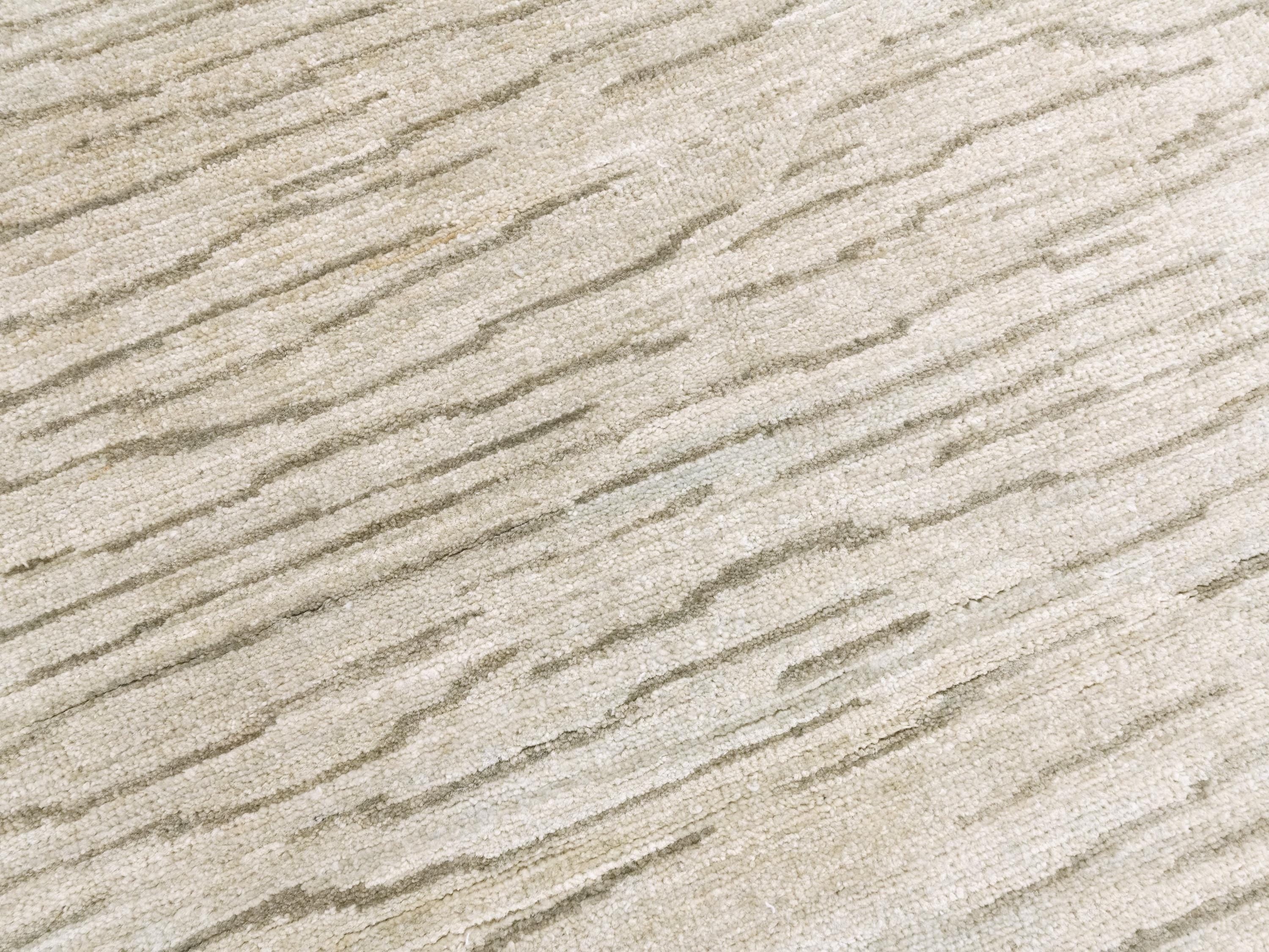 6x9 Ft Beige Gabbeh Rug - Afghan Wool Area Rug - Contemporary Design