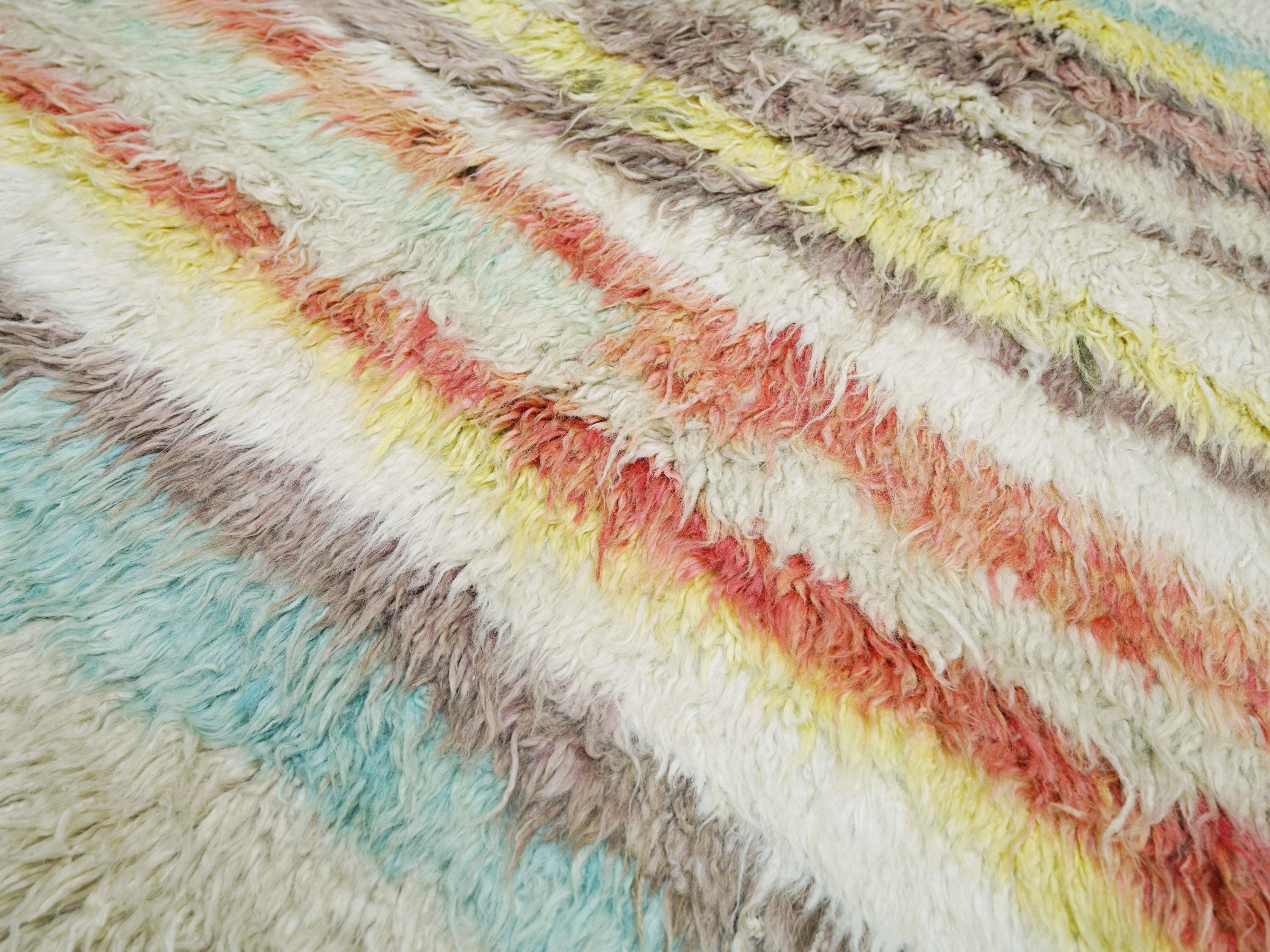5x6 Multicolor Moroccan Rug - Hand Knotted Wool Area Rug