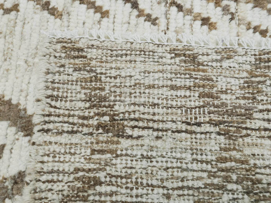 3x5 Ft Hand Knotted White Moroccan Rug - Afghan Tribal Rug