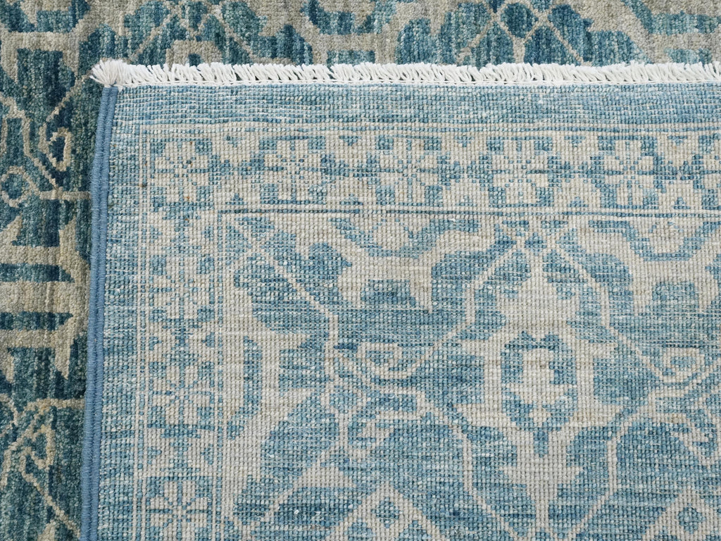 6x9 Ft Blue Heriz Rug - Hand Knotted Area Rug - Persian Design
