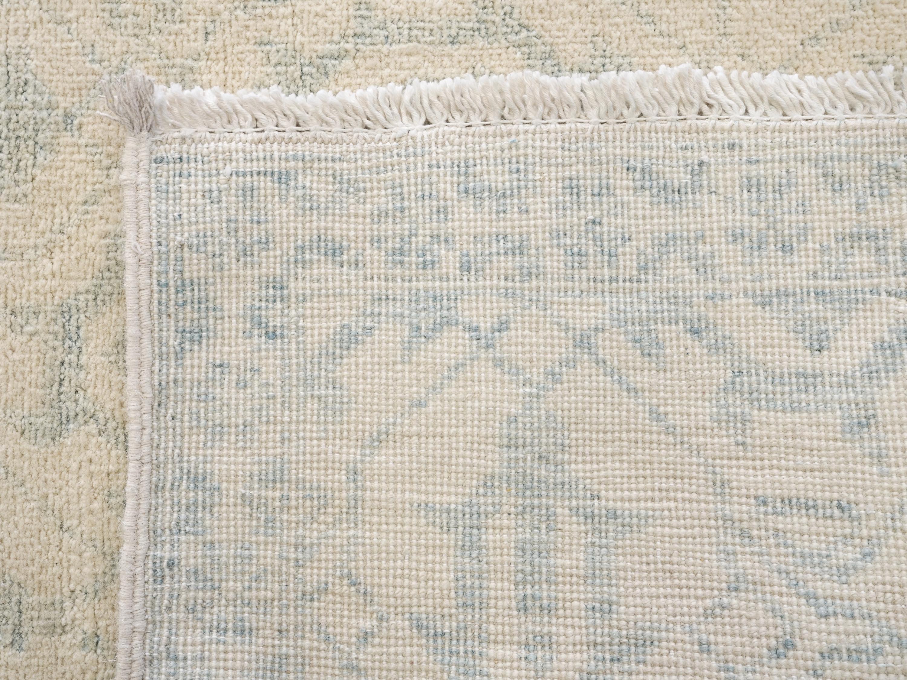 2x6 Ft Hand Knotted Heriz Rug - Beige Oriental Accent Rug