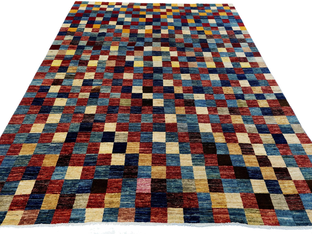 8x10 Ft Colorful Handmade Gabbeh Rug - Afghan Wool Area Rug