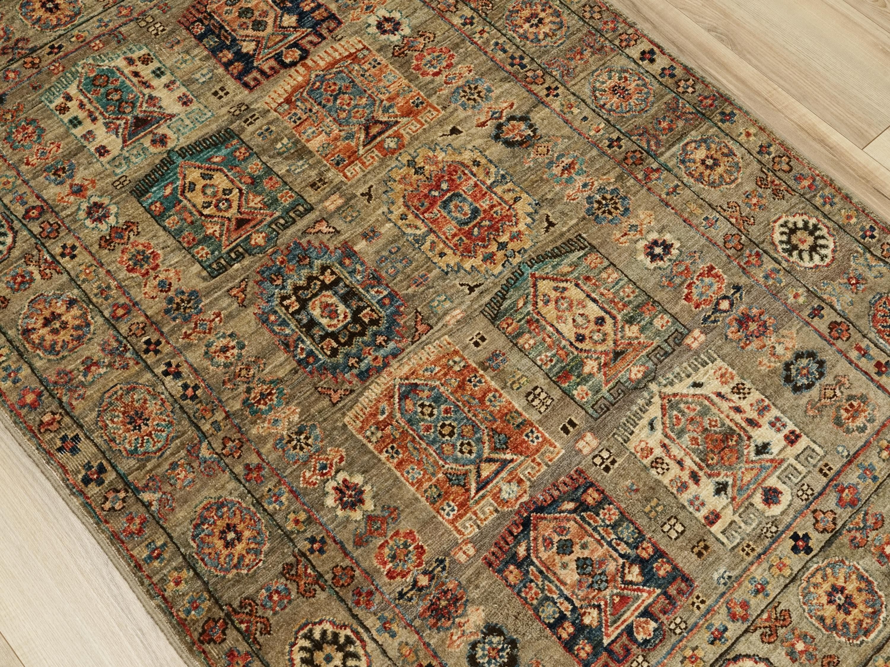 3x5 Brown Heriz Rug - Handmade Wool Area Rug
