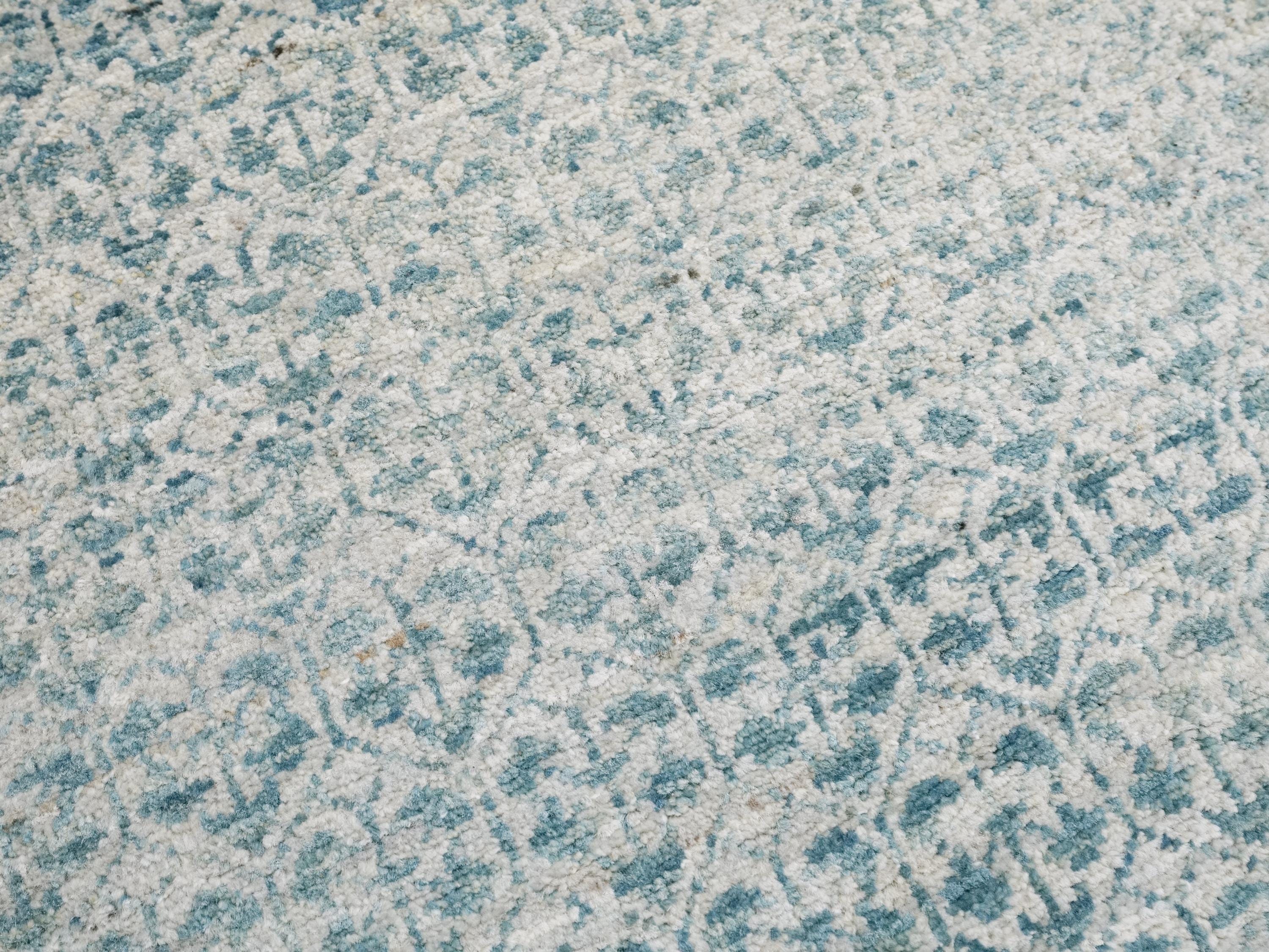 4x6 Ft Blue Heriz Rug - Afghan Handmade Oriental Rug
