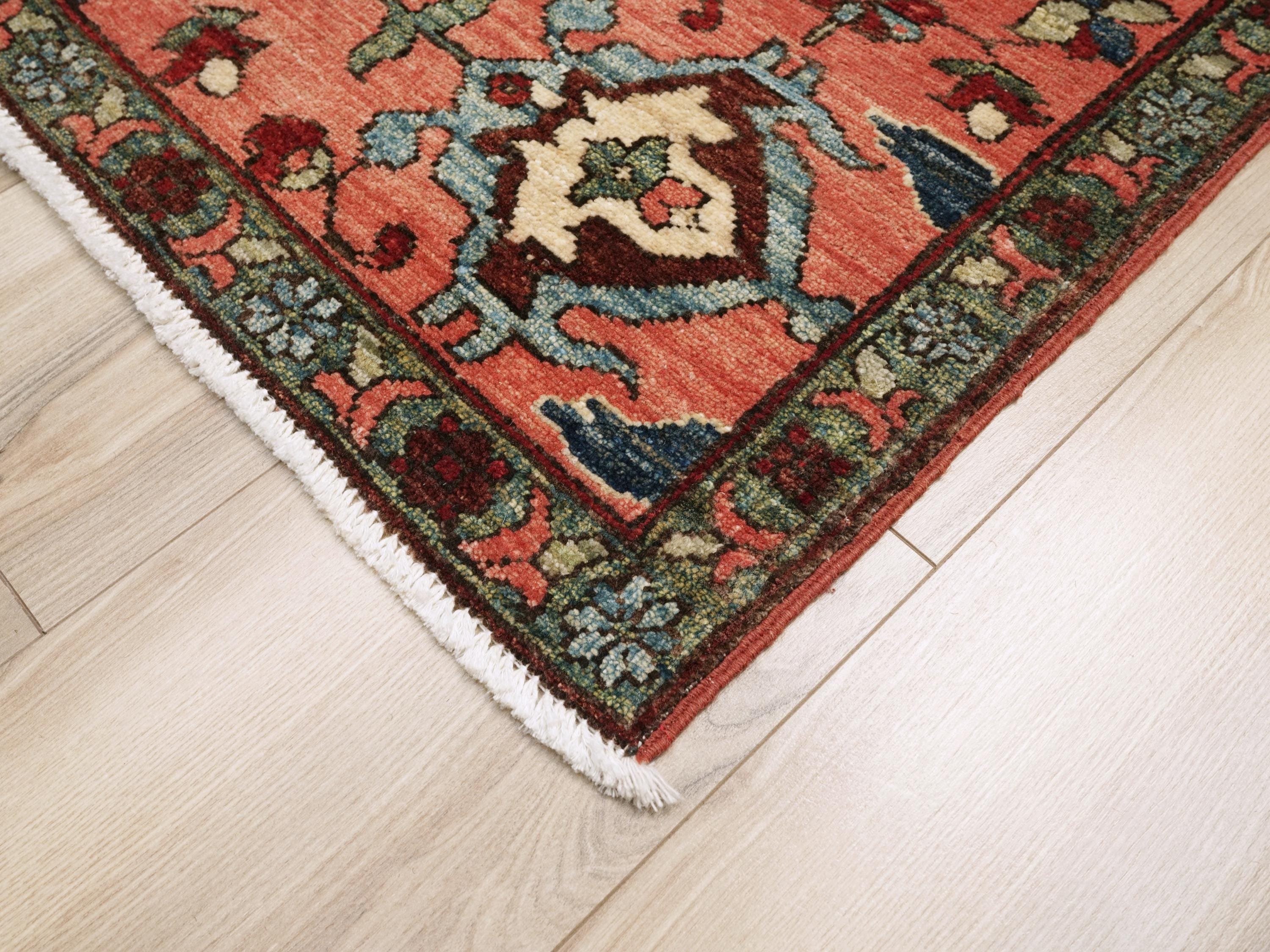 6x9 Ft Red Bidjar Rug - Oriental Wool Area Rug