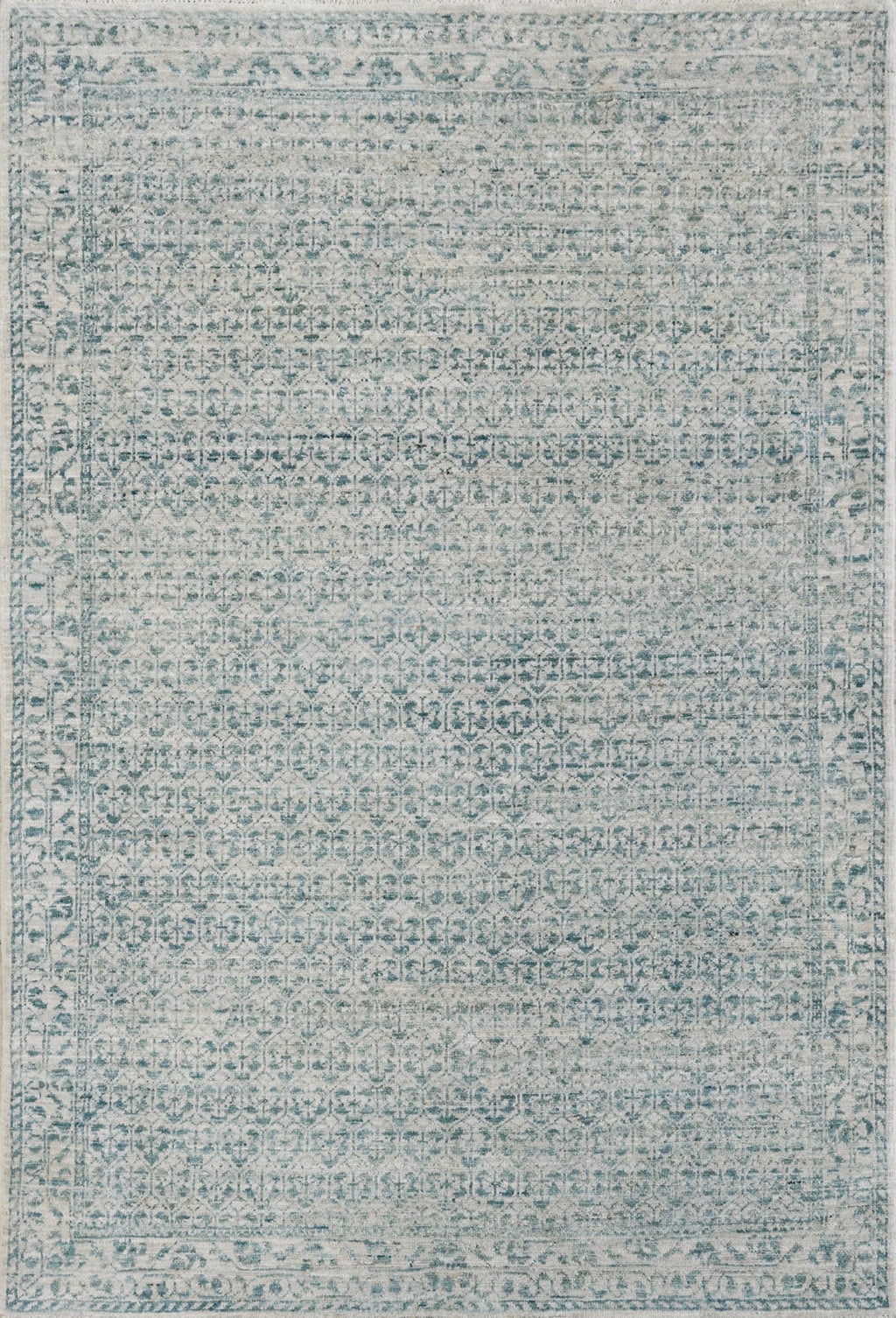 4x6 Ft Blue Heriz Rug - Afghan Handmade Oriental Rug