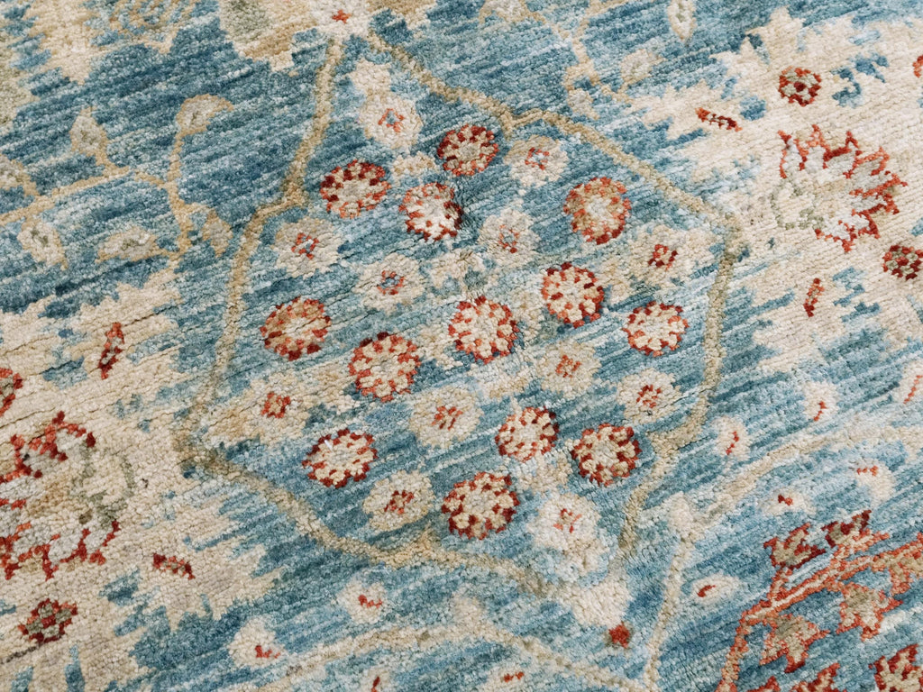 5x7 Ft Blue Serapi Rug - Hand Knotted Oriental Rug - Persian Design