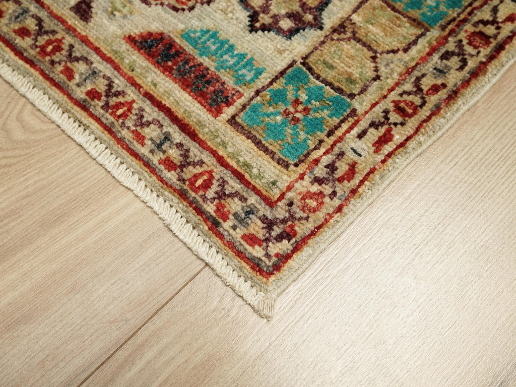 2x3 Ft Beige Mamluk Rug - Hand Knotted Oriental Rug