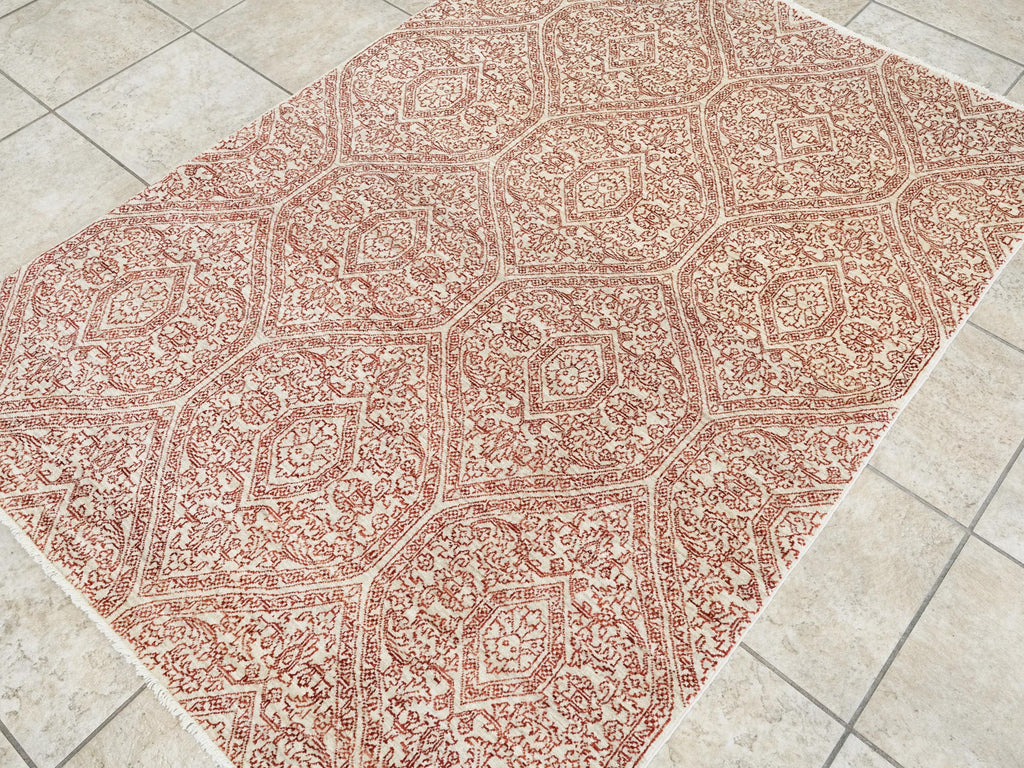 4x6 Ft Hand Knotted Red Gabbeh Rug - Oriental Area Rug