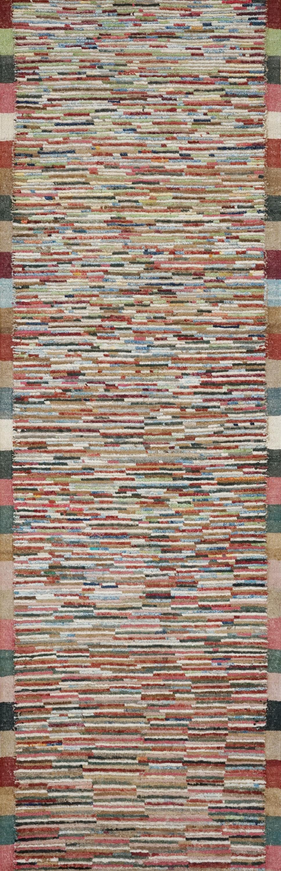 10 Ft Colorful Moroccan Runner Rug - Hand Knotted Wool Hallway Rug