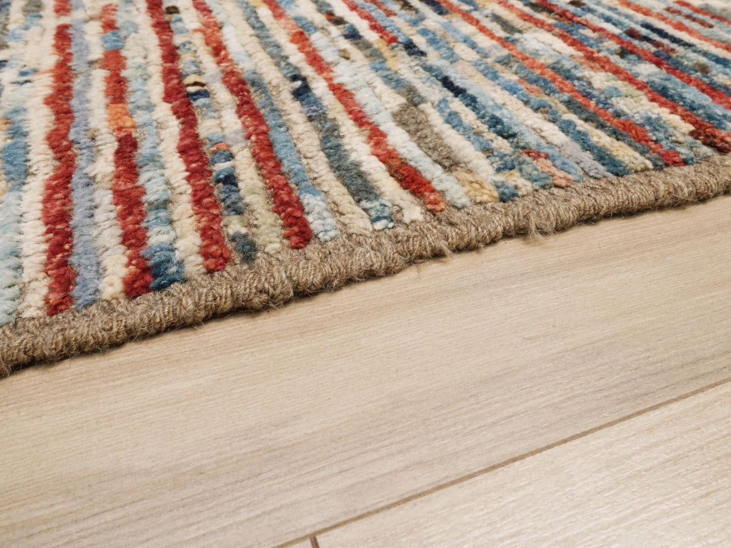 7x10 Ft Colorful Moroccan Rug - Hand Knotted Area Rug