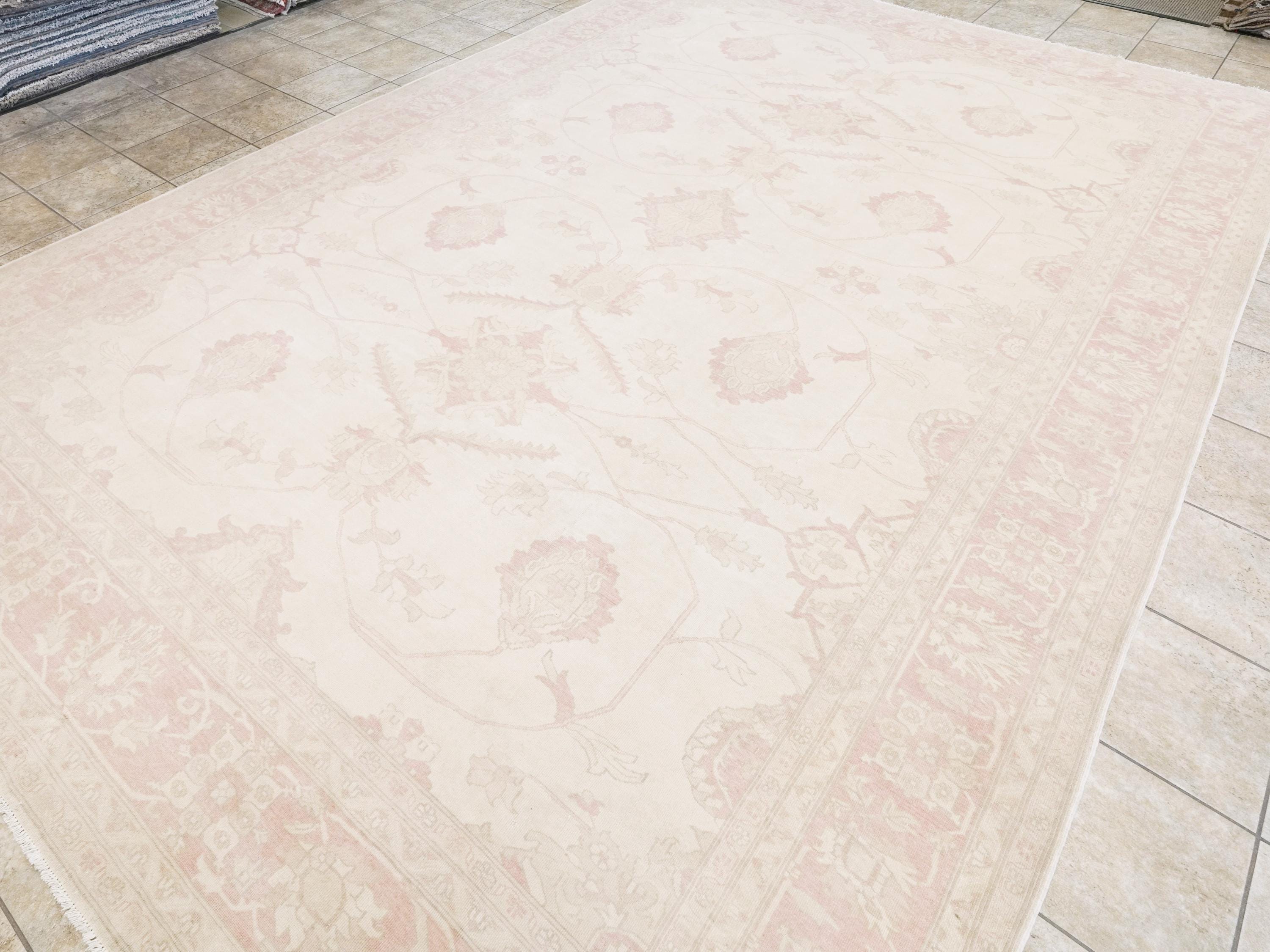 10x14 Ft Pink Vintage Serapi Rug - Hand Knotted Afghan Rug