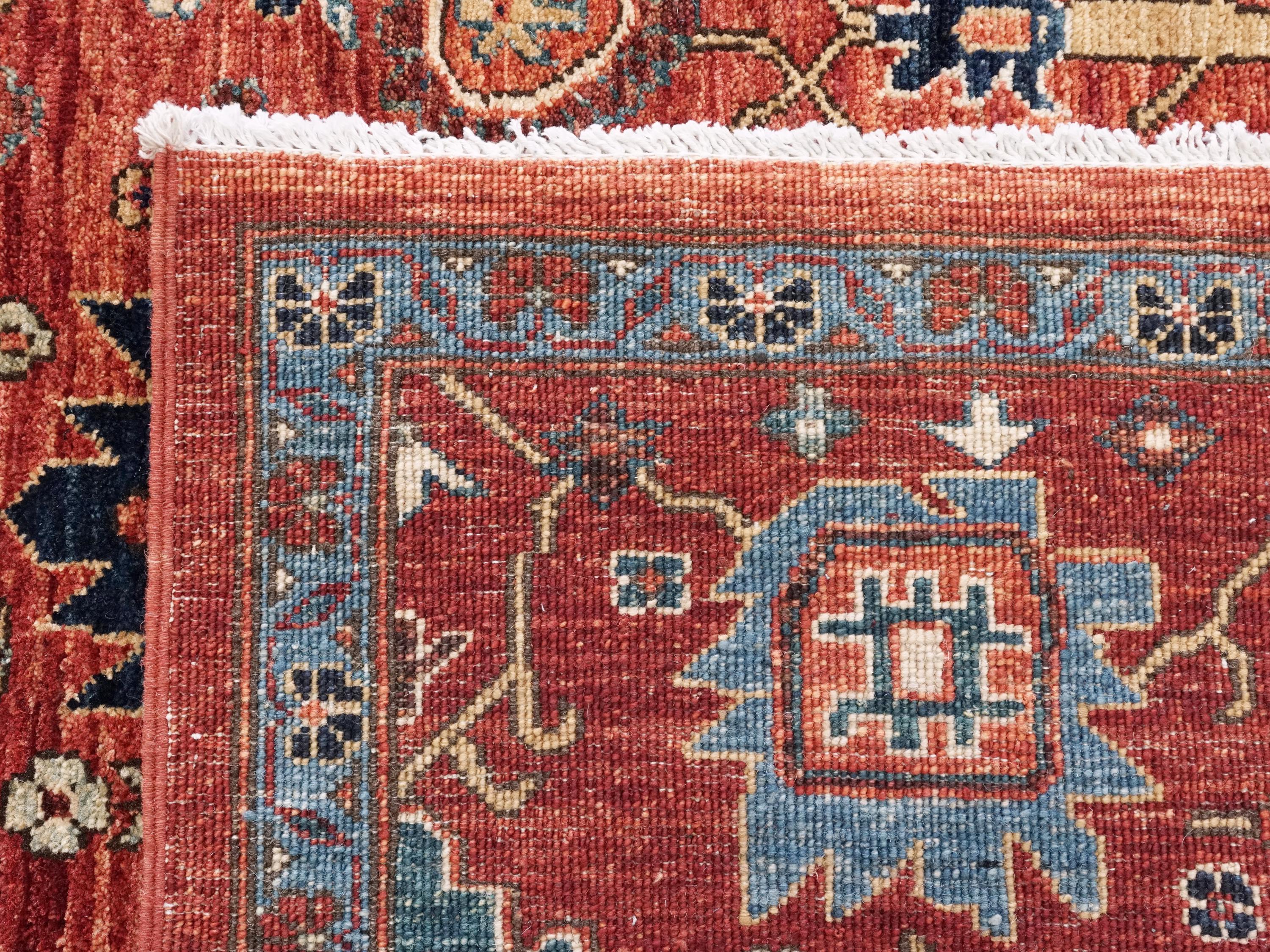 6x9 Ft Red Bidjar Rug - Hand Knotted Oriental Area Rug