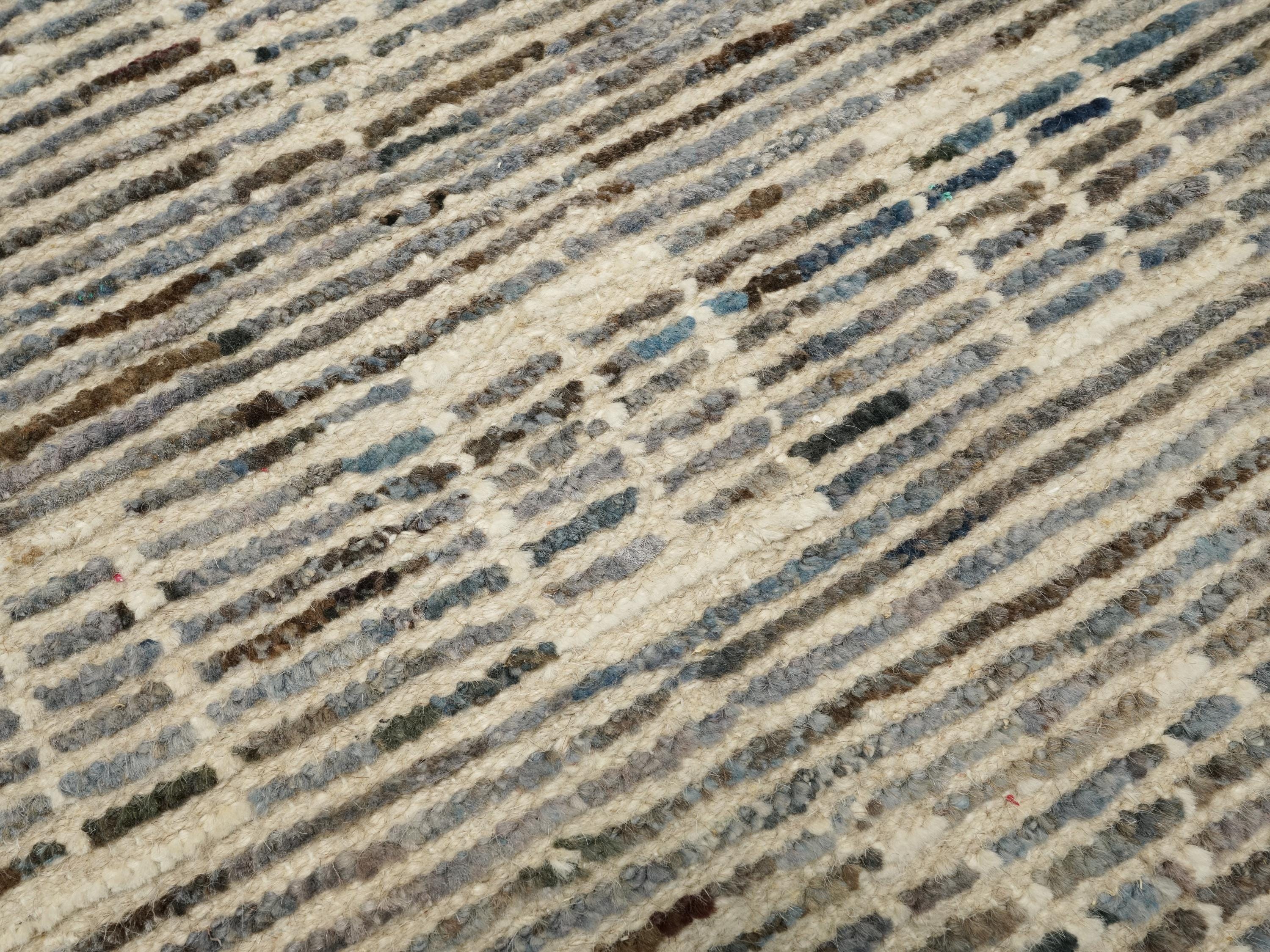 10 Ft Blue Moroccan Runner Rug - Afghan Wool Rug