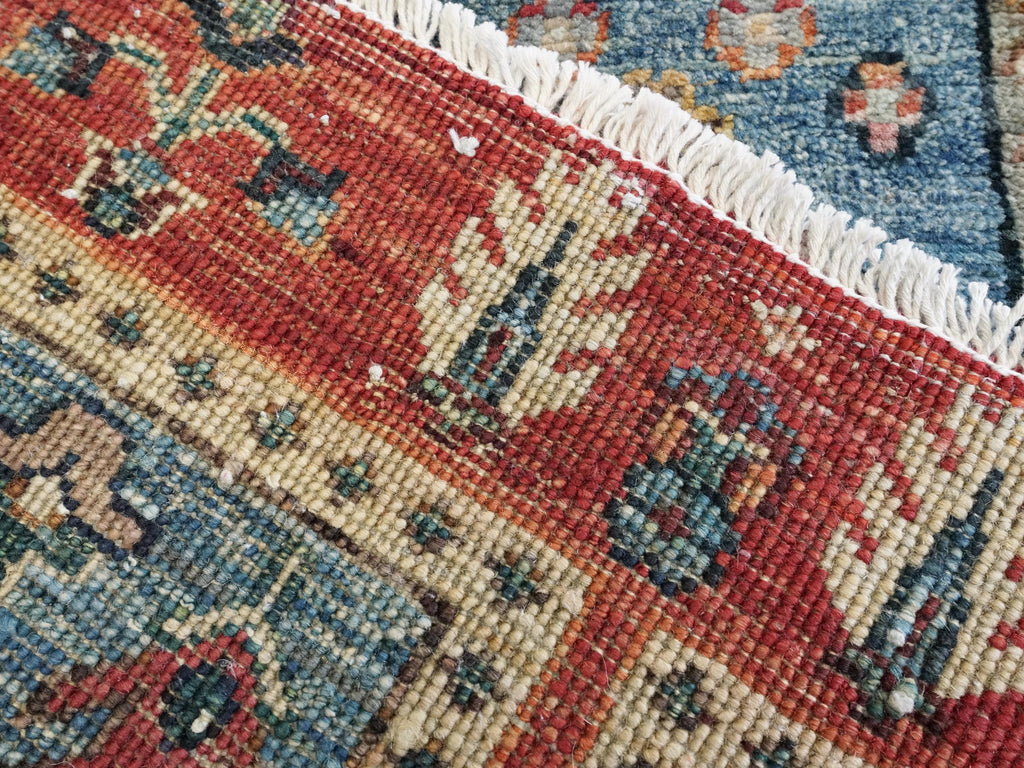 2x3 Ft Hand Knotted Red Heriz Rug - Afghan Wool Accent Rug