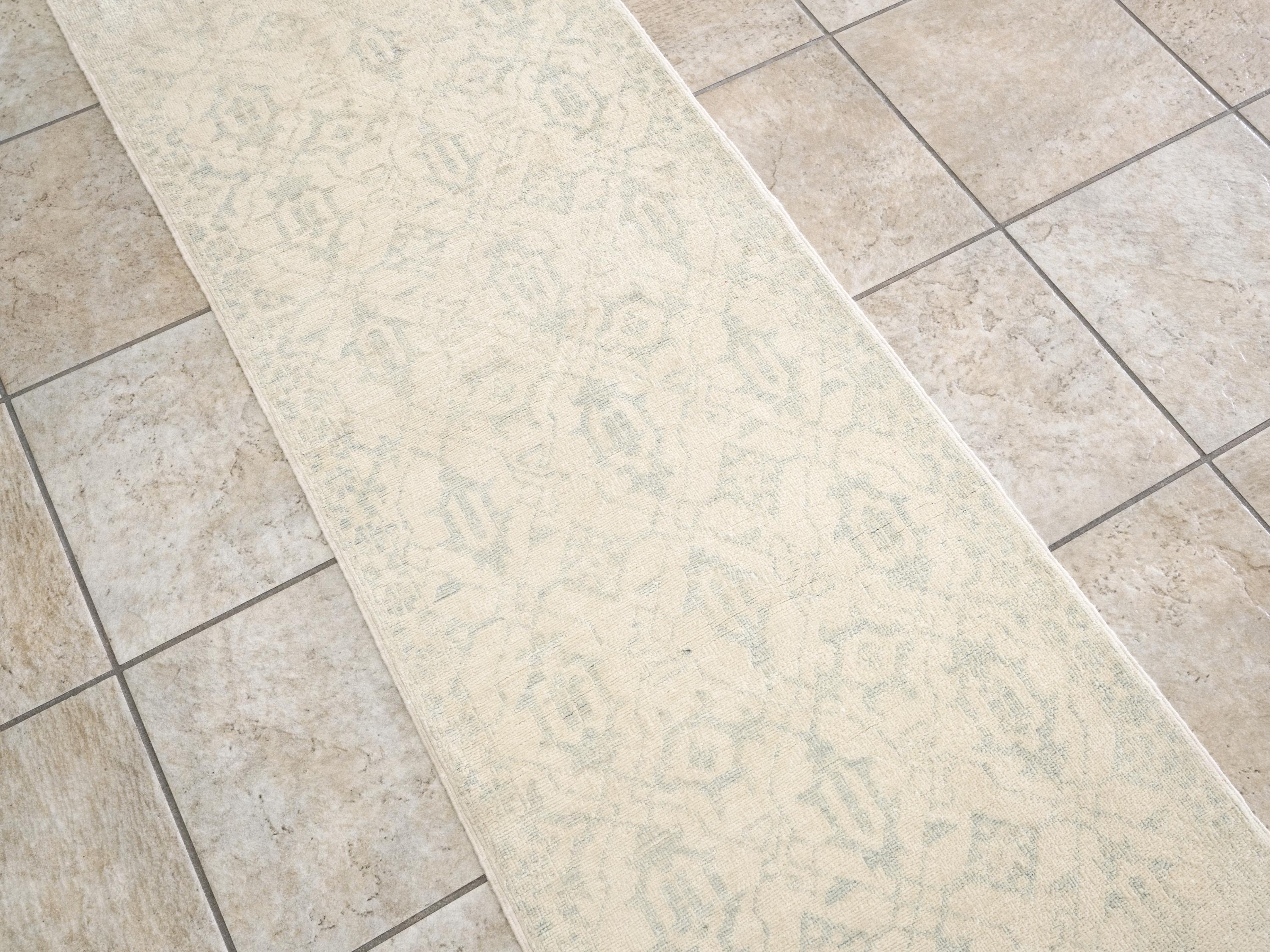 2x6 Ft Hand Knotted Heriz Rug - Beige Oriental Accent Rug