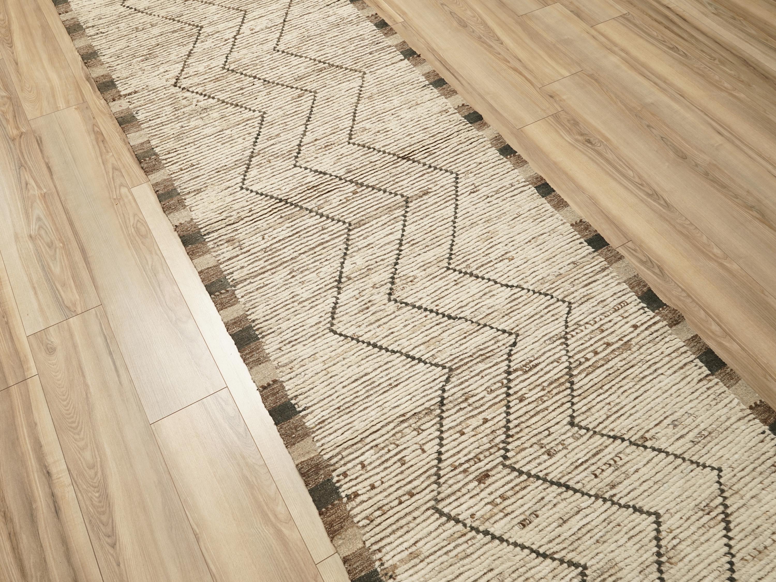 10 Ft Handmade Moroccan Runner Rug - Afghan Wool Rug