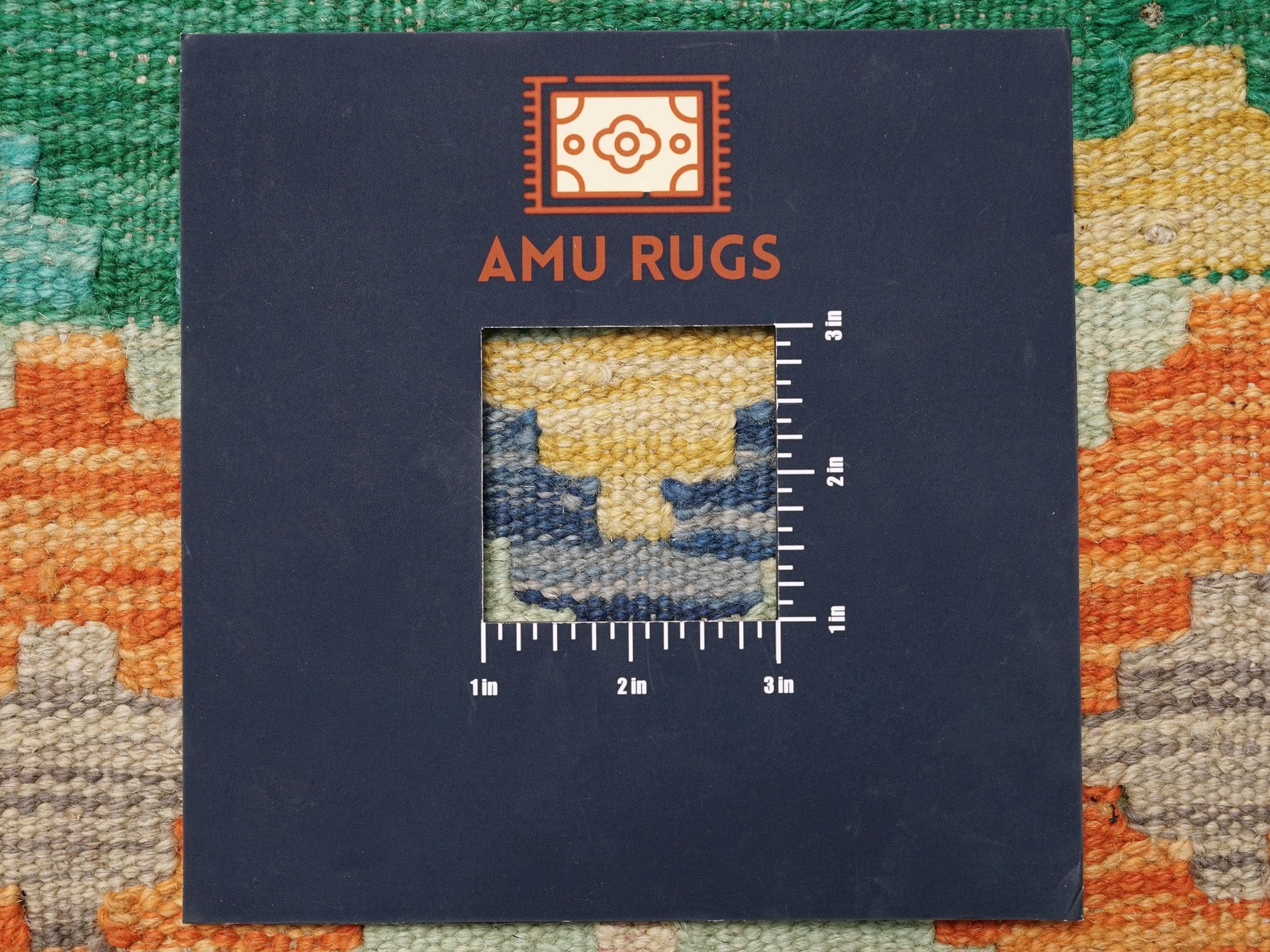 6x8 Ft Green Kilim Rug - Traditional Wool Flat Weave - Geometric Design