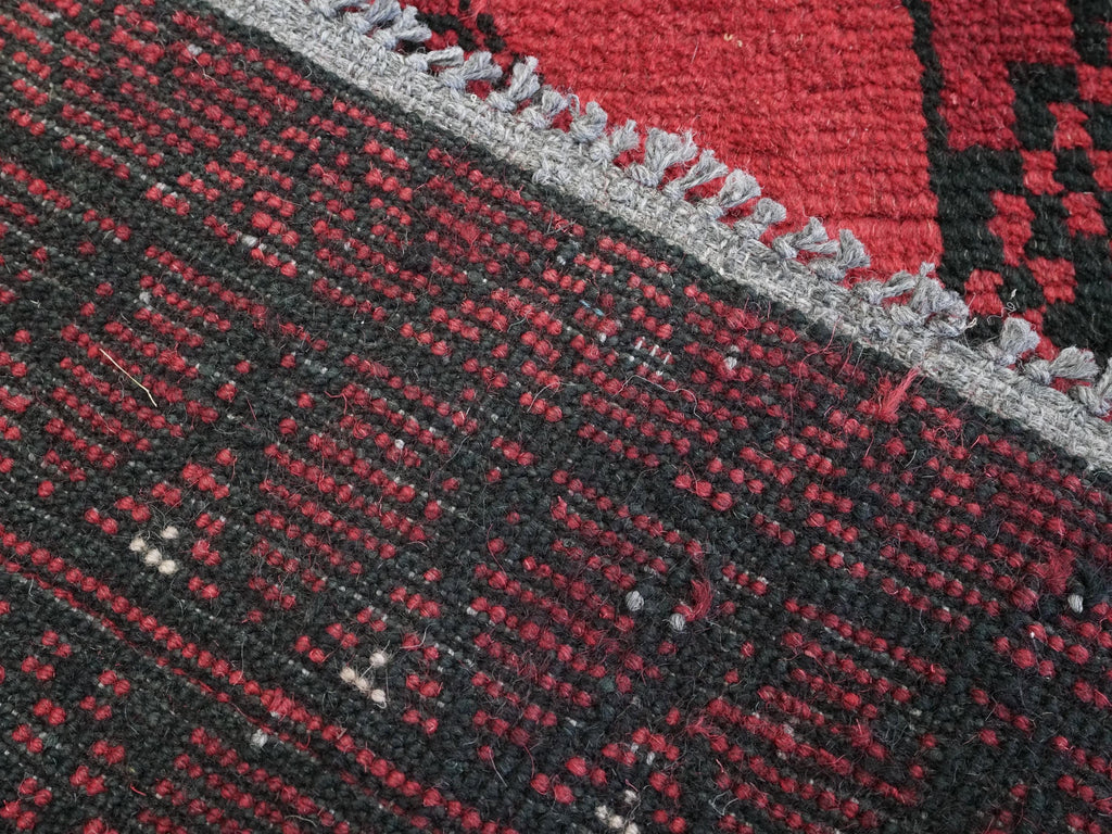 2x3 Ft Red Khal Mohammadi Rug - Hand Knotted Turkmen Wool Rug