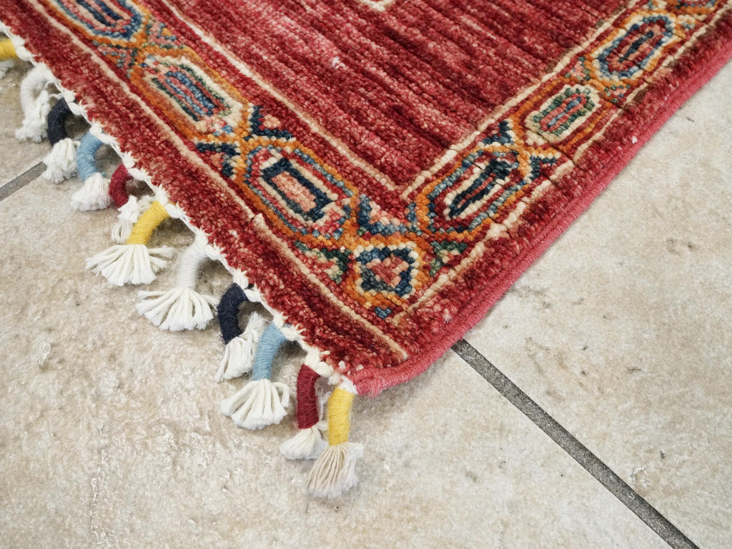 4x6 Red Heriz Rug - Afghan Wool - Handmade Oriental Area Rug