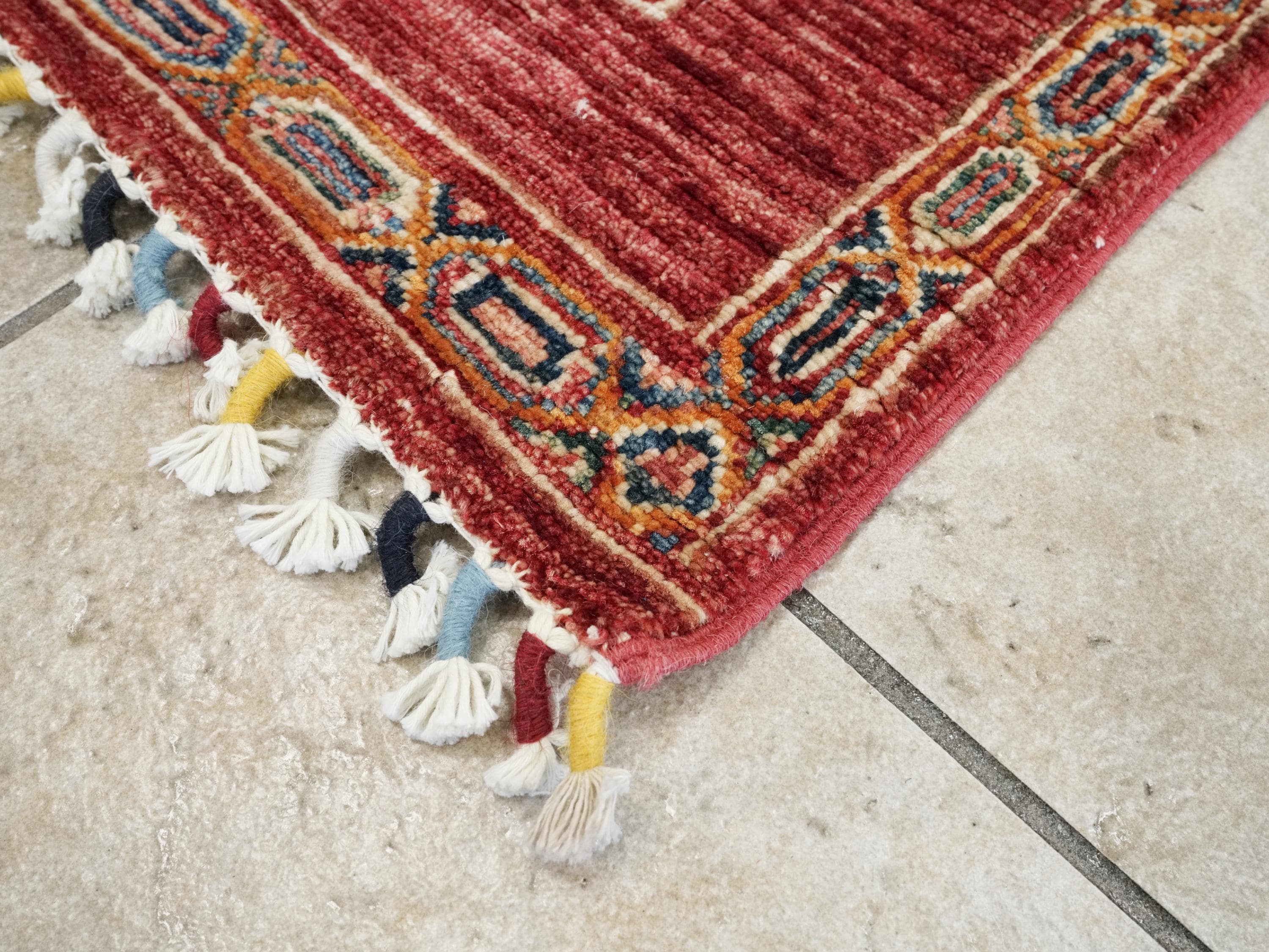 4x6 Red Heriz Rug - Afghan Wool - Handmade Oriental Area Rug