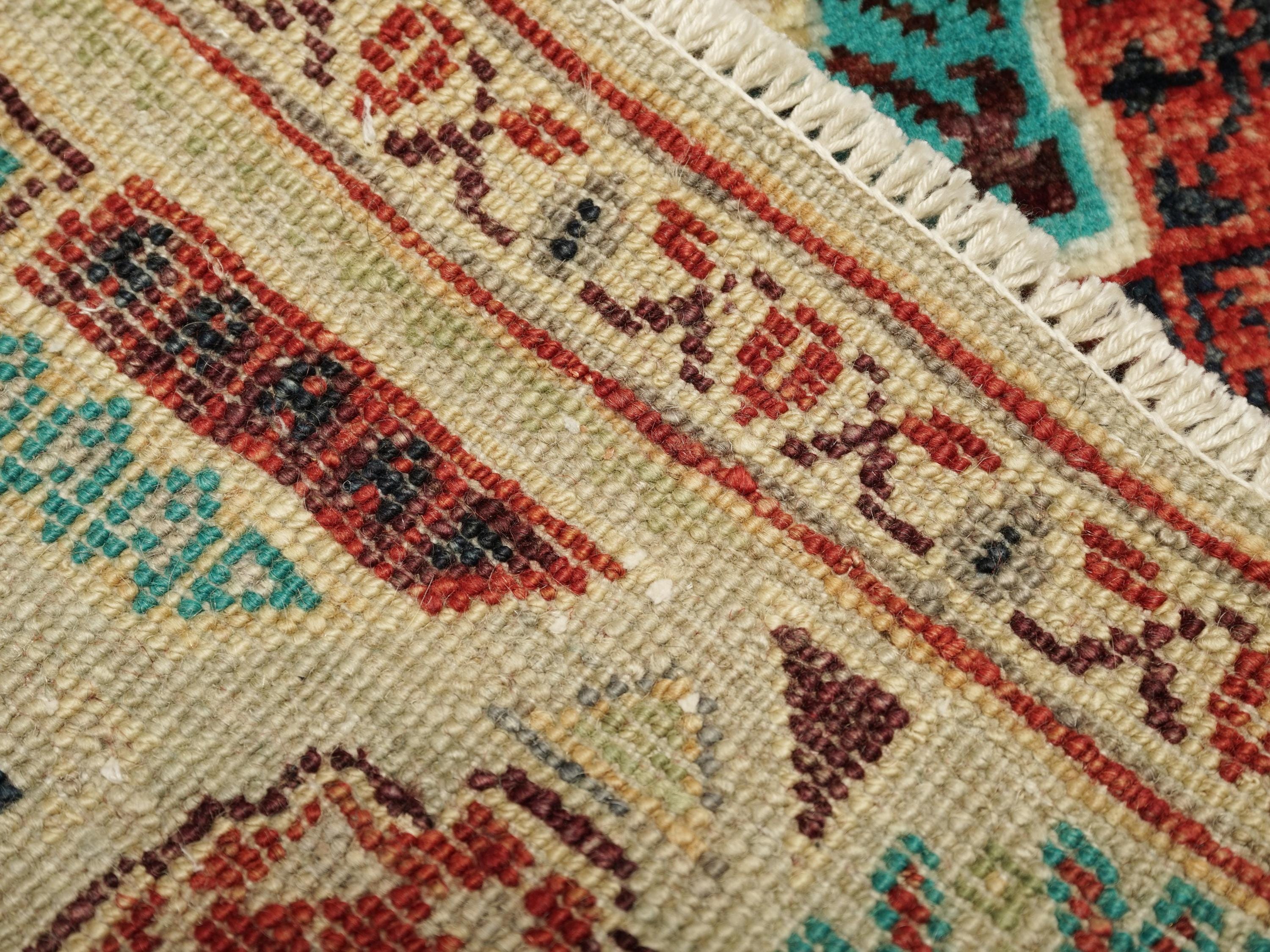 2x3 Ft Beige Mamluk Rug - Hand Knotted Oriental Rug
