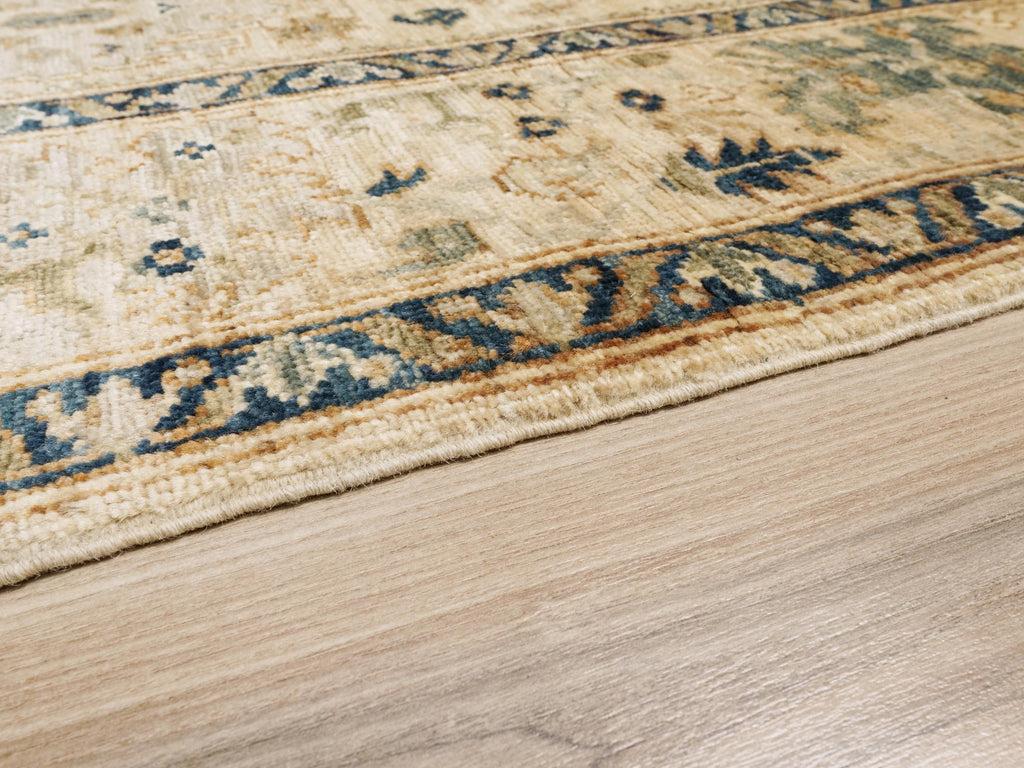 5x8 Ft Beige Serapi Rug - Afghan Handmade Wool Rug - Floral Design