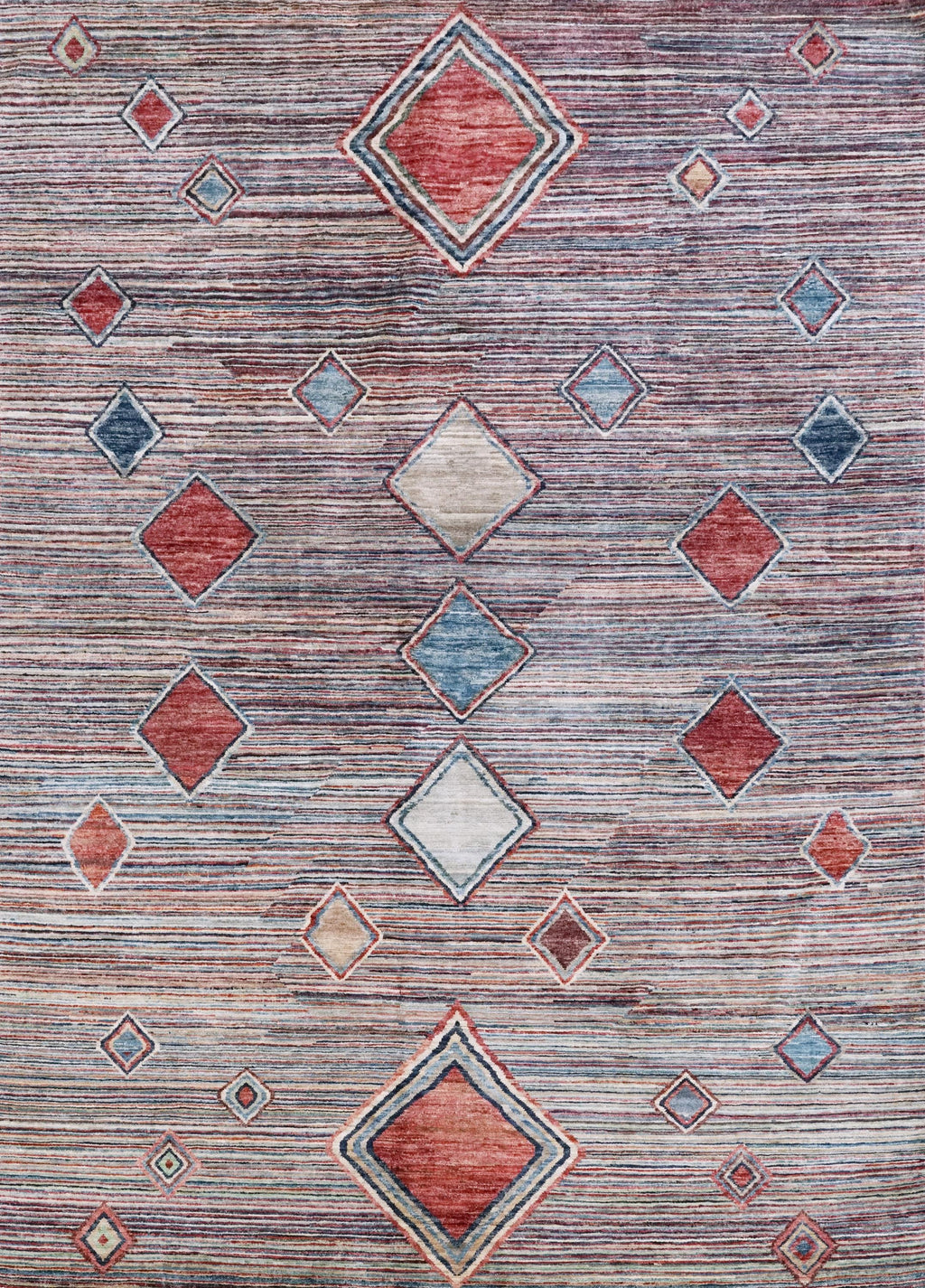 6x10 Ft Multicolor Gabbeh Rug - Afghan Wool Area Rug - Tribal Design