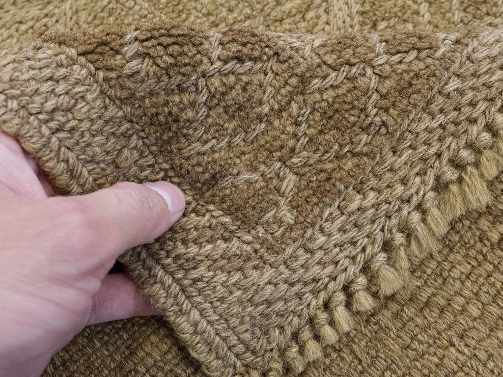 5x6 Ft Vintage Brown Tribal Kilim Rug - Hand Knotted Wool Area Rug