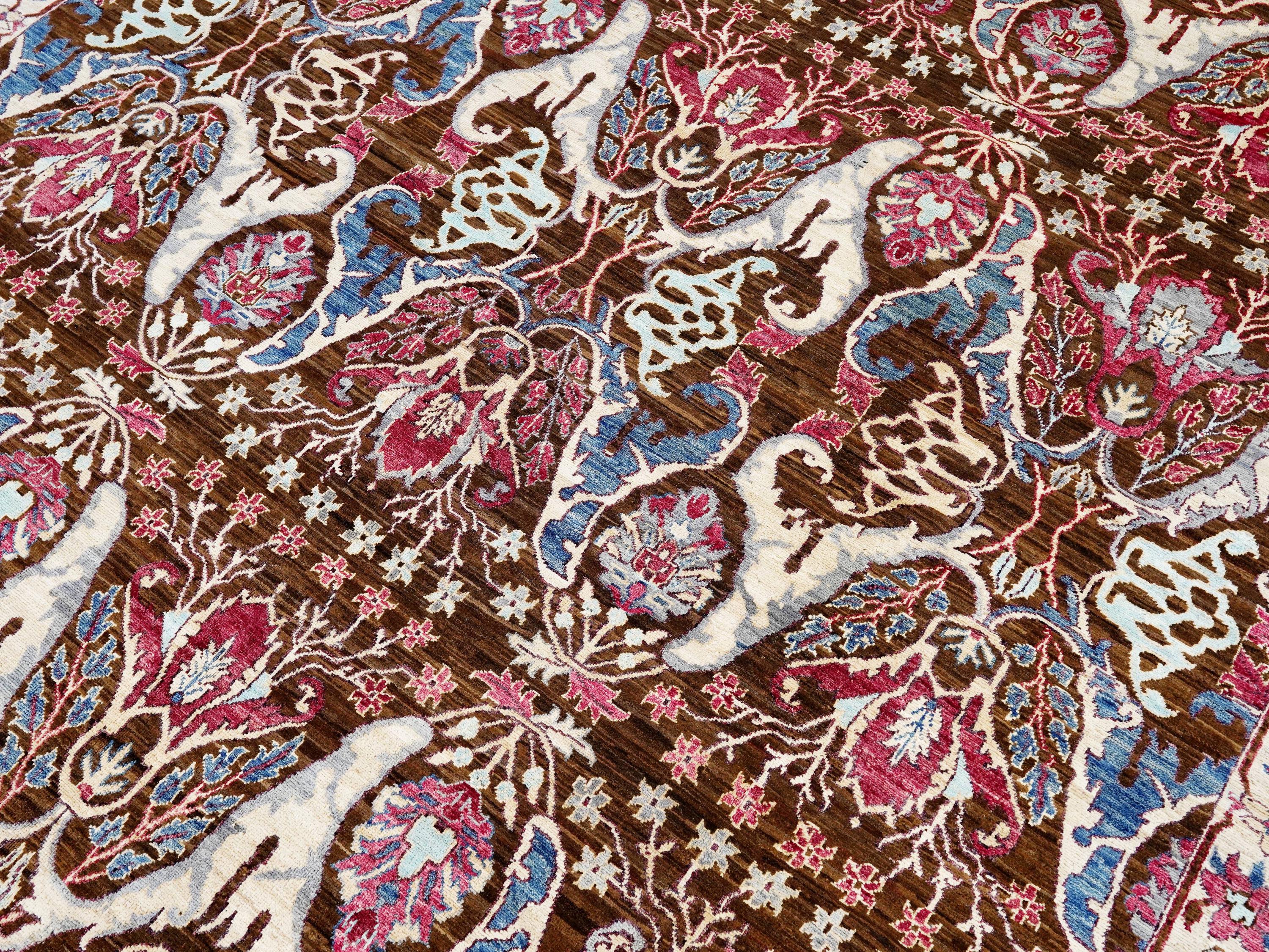 8x10 Ft Brown Bidjar Rug - Hand Knotted Oriental Rug