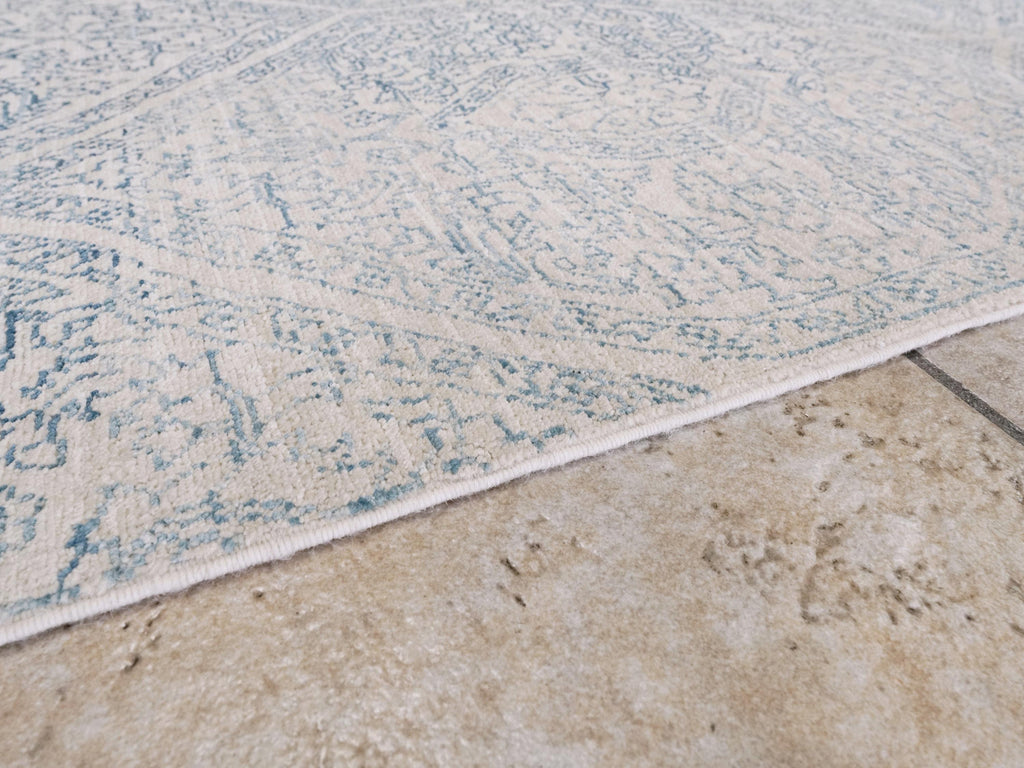10 Ft White Gabbeh Runner Rug - Afghan Wool Hallway Rug