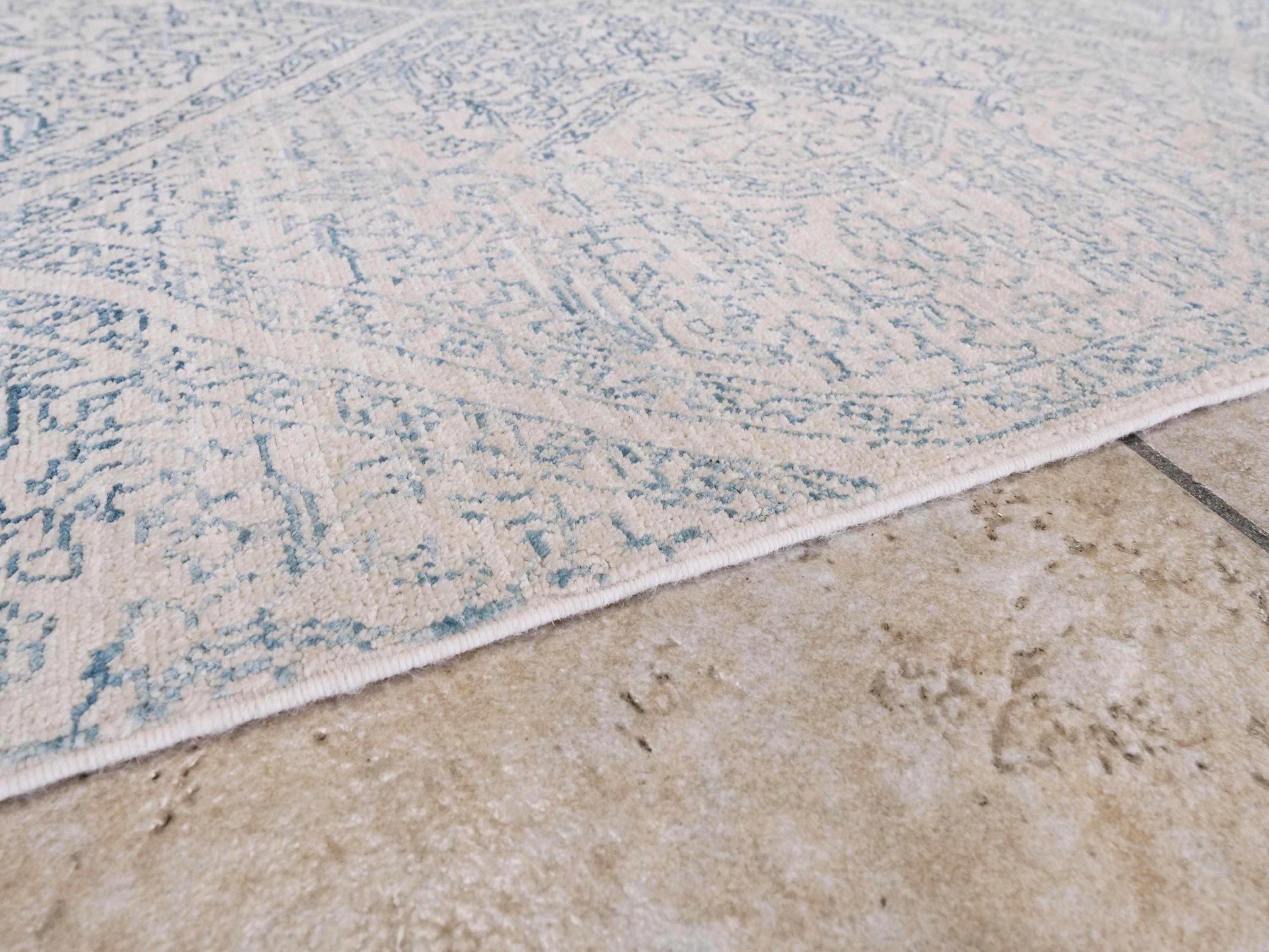 10 Ft White Gabbeh Runner Rug - Afghan Wool Hallway Rug